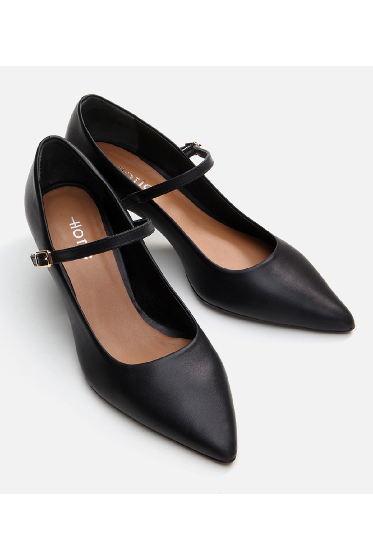 Kadın Deri Mary Jane Siyah Stiletto - Görsel 4