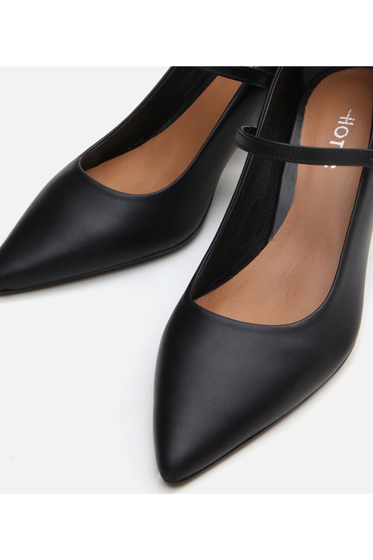 Kadın Deri Mary Jane Siyah Stiletto - Görsel 5