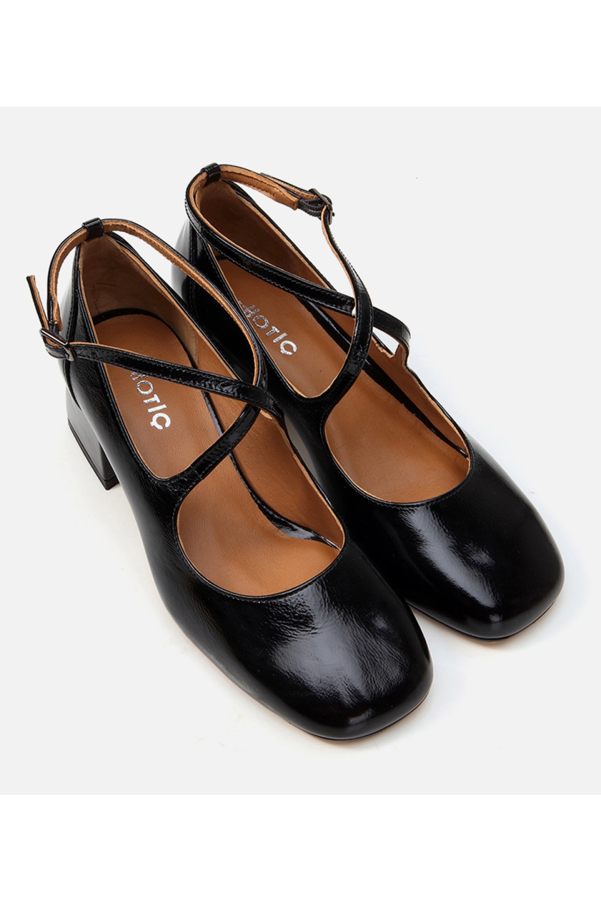 Kadın Deri Siyah Kalın Topuklu Ayakkabı - Görsel 3