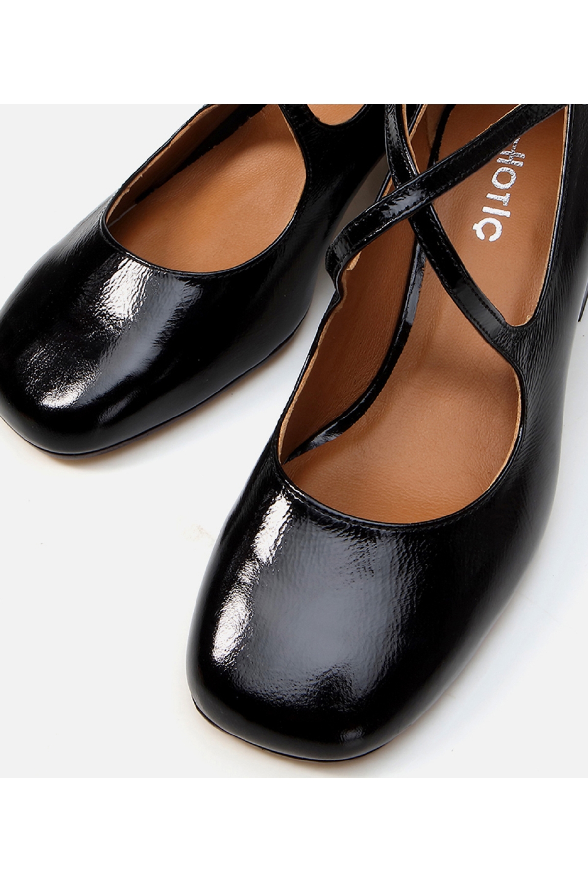 Kadın Deri Siyah Kalın Topuklu Ayakkabı - Görsel 5