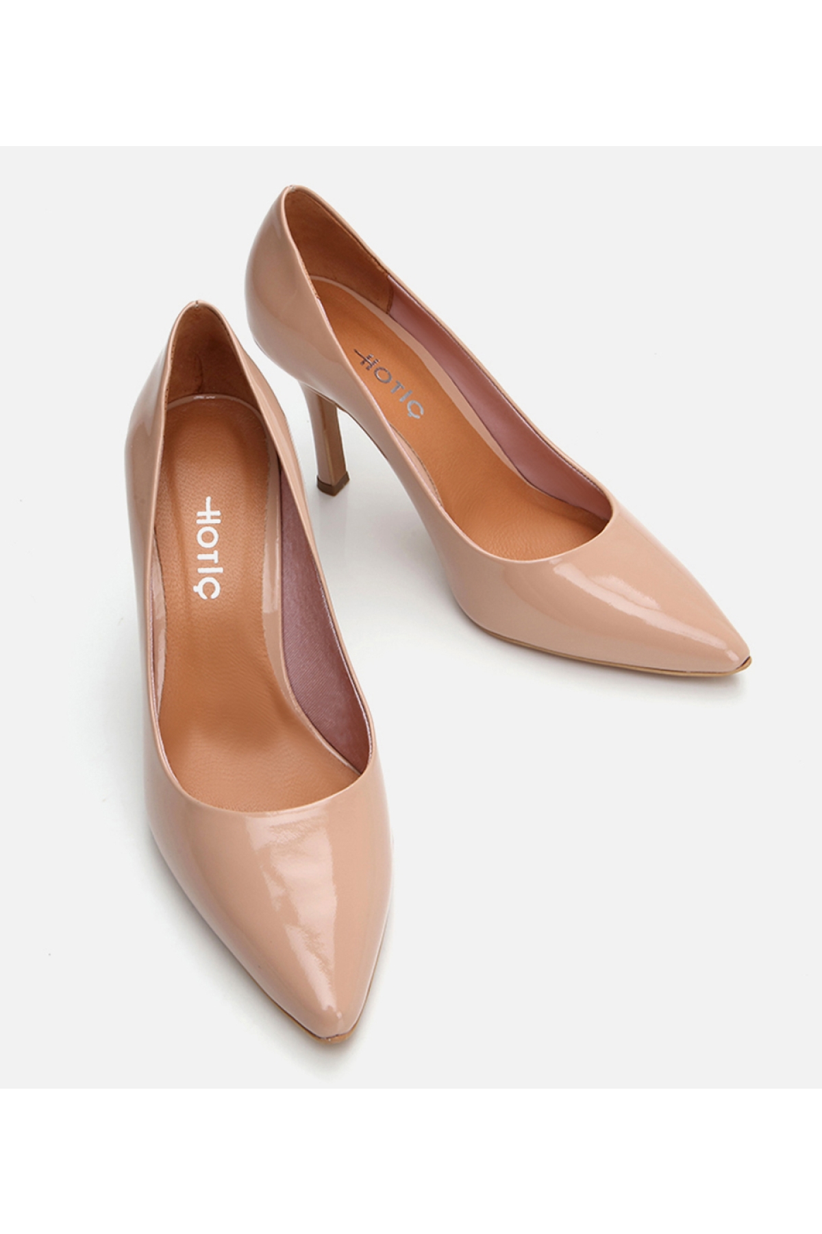 Kadın Deri Bej Stiletto - Görsel 4