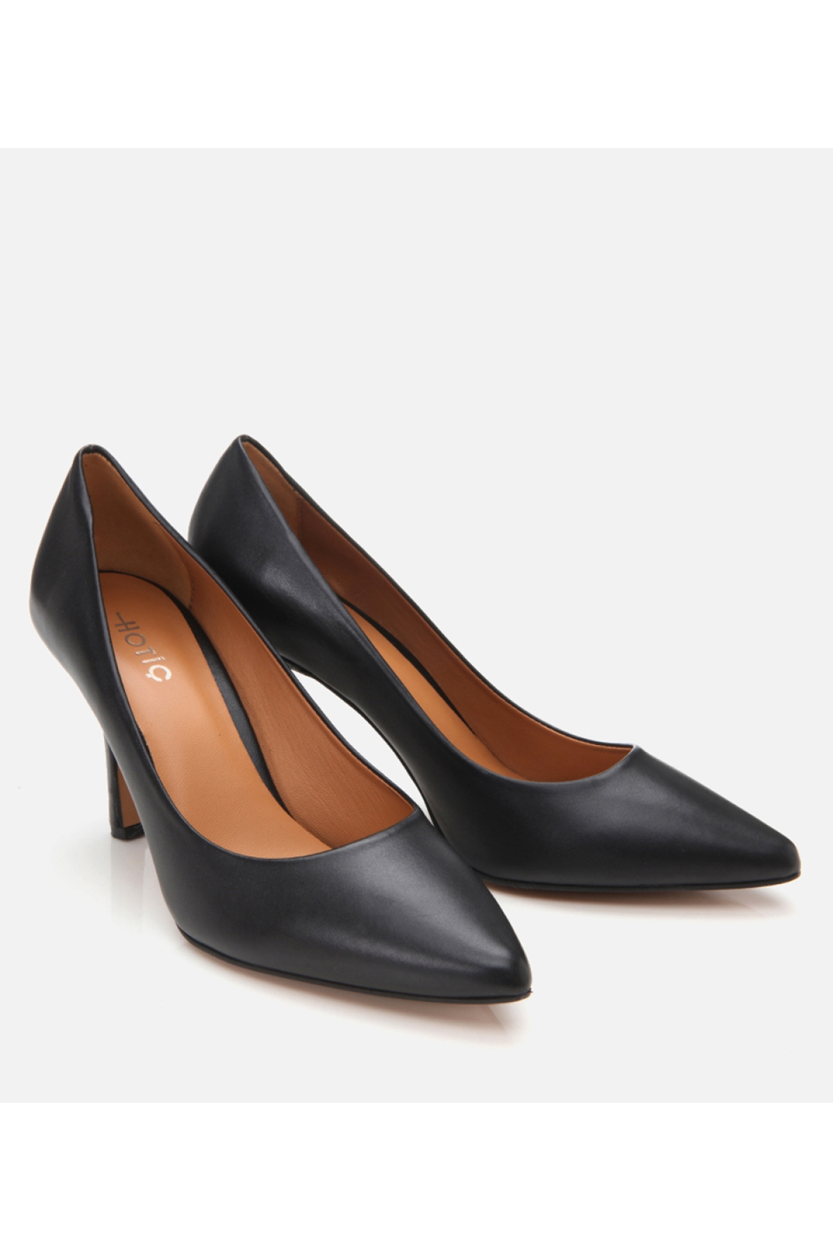 Kadın Deri Siyah Yüksek Topuklu Stiletto - Görsel 3