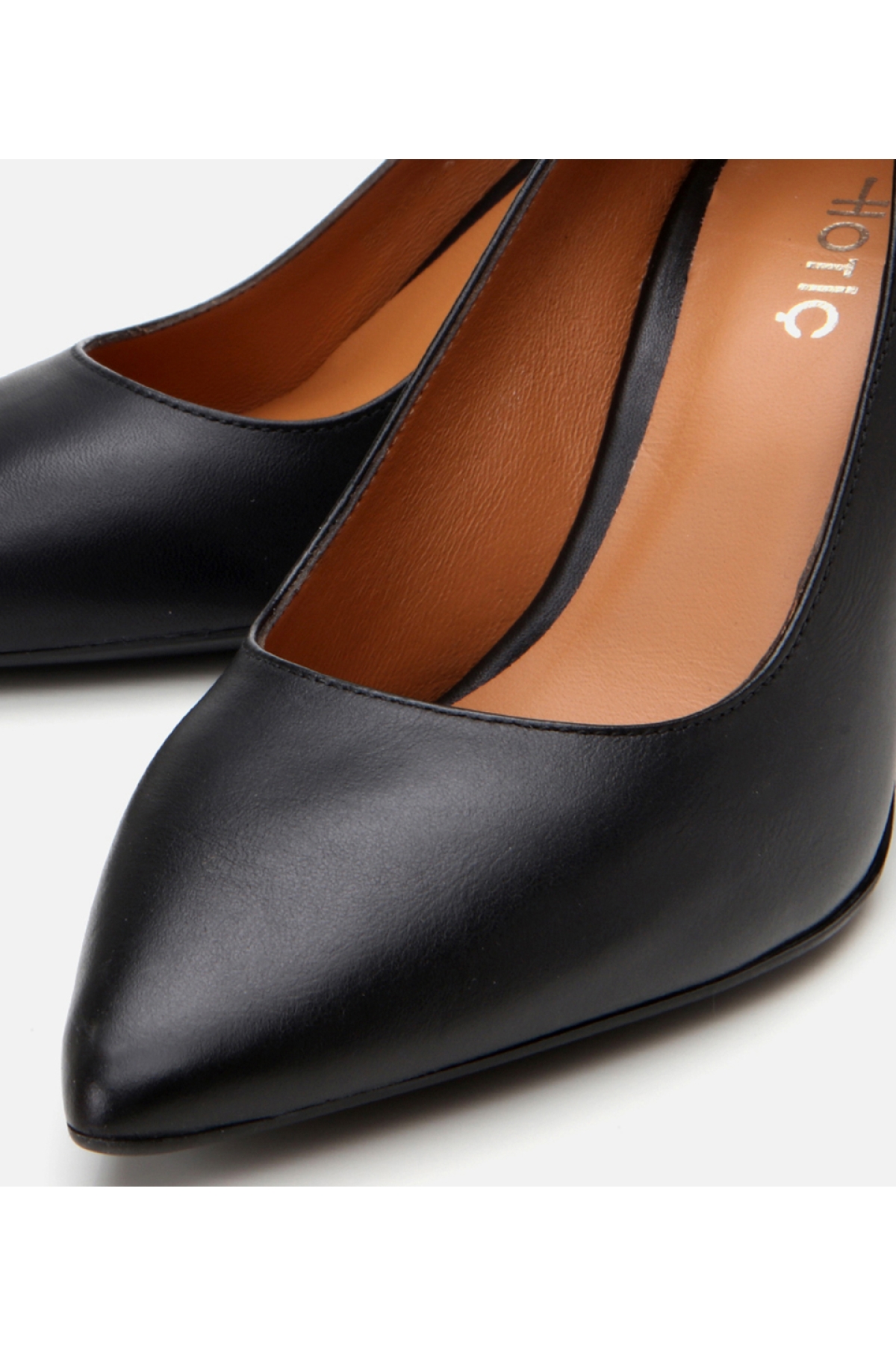 Kadın Deri Siyah Esnek Tabanlı Stiletto - Görsel 4