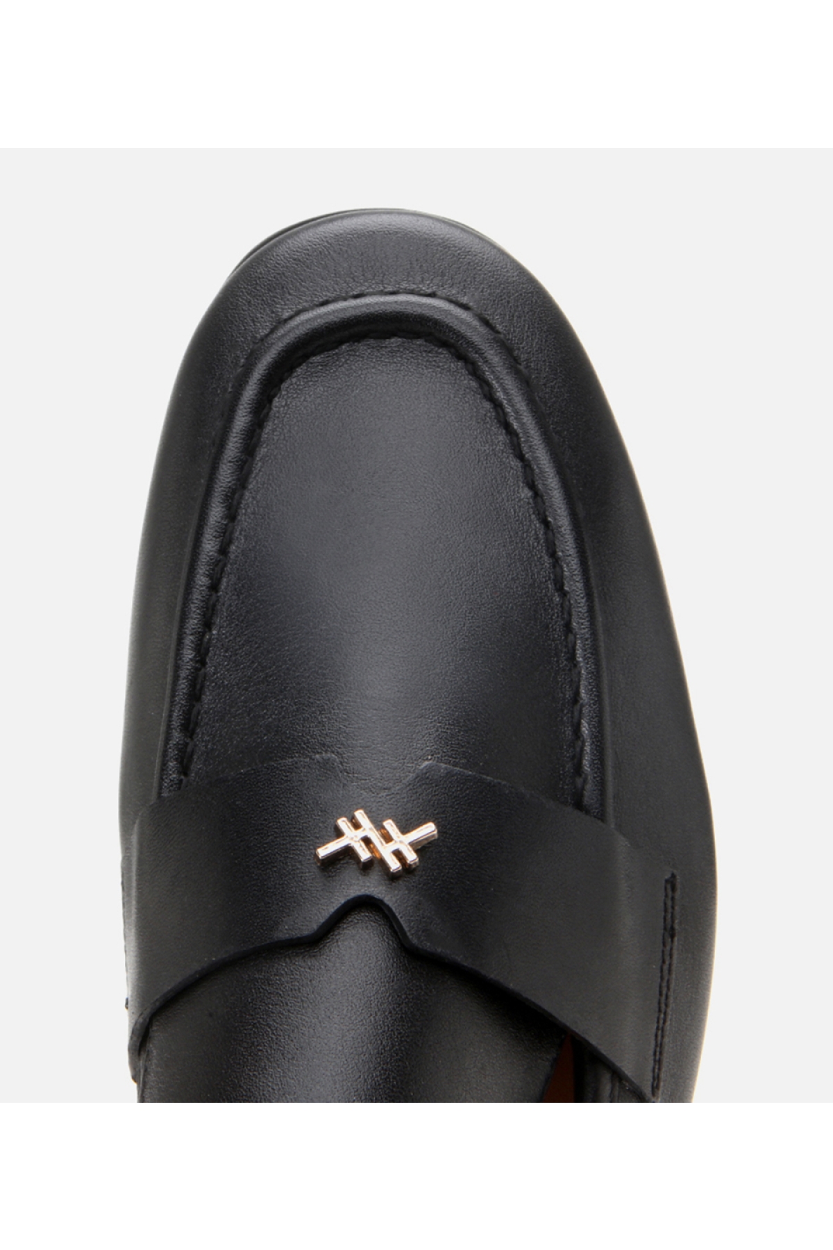 Kadın Deri Siyah Esnek Tabanlı Klasik Loafer - Görsel 5