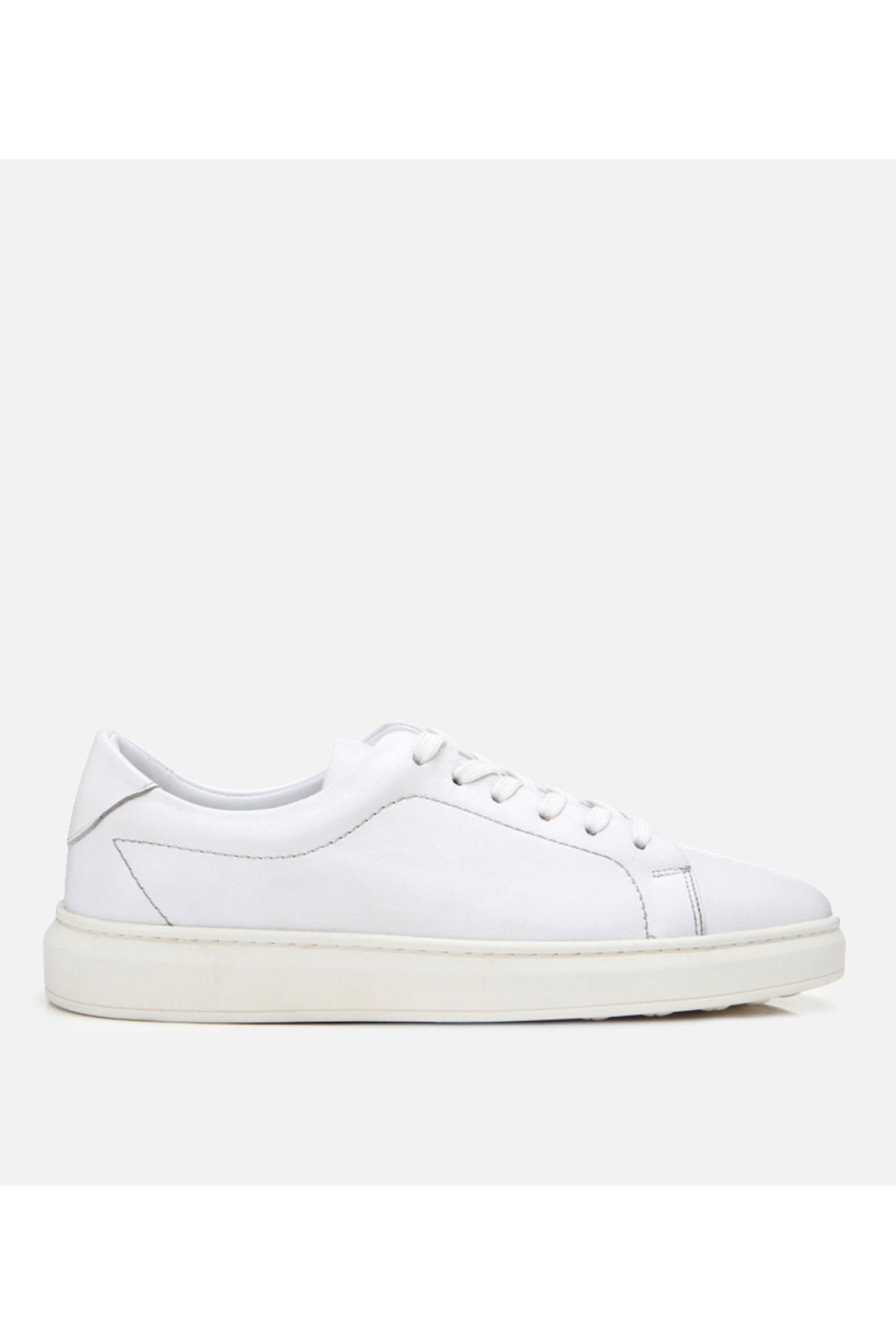 Erkek Deri Beyaz Spor Ayakkabı - Görsel 2