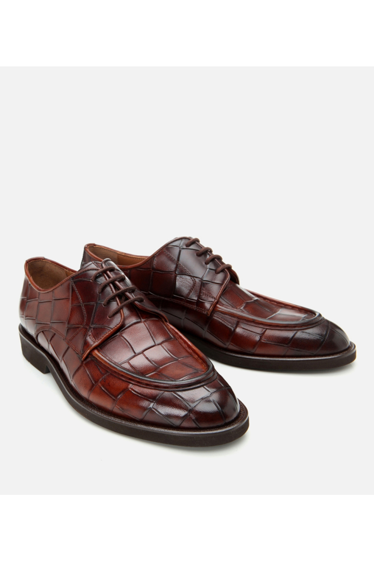 Erkek Deri Taba Hafif Tabanlı Şık Klasik Ayakkabı - Görsel 3