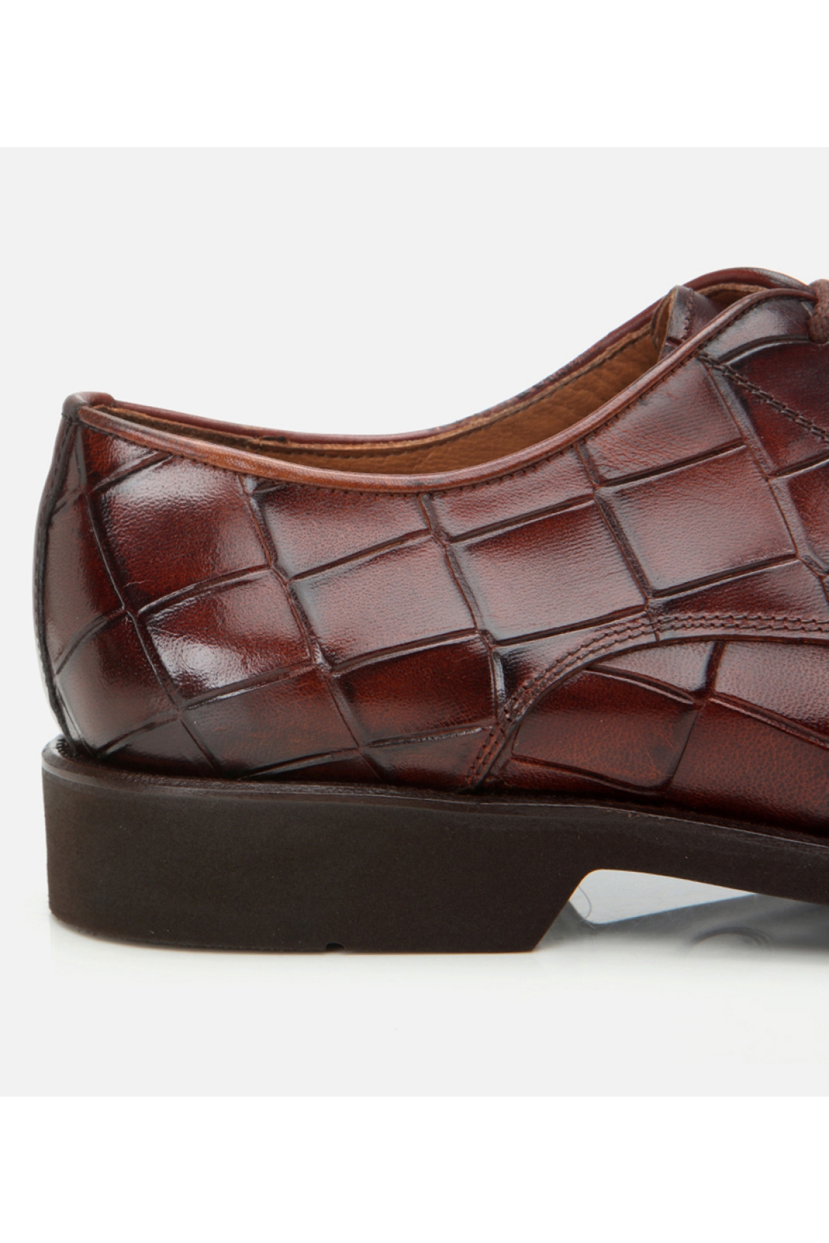 Erkek Deri Taba Hafif Tabanlı Şık Klasik Ayakkabı - Görsel 4