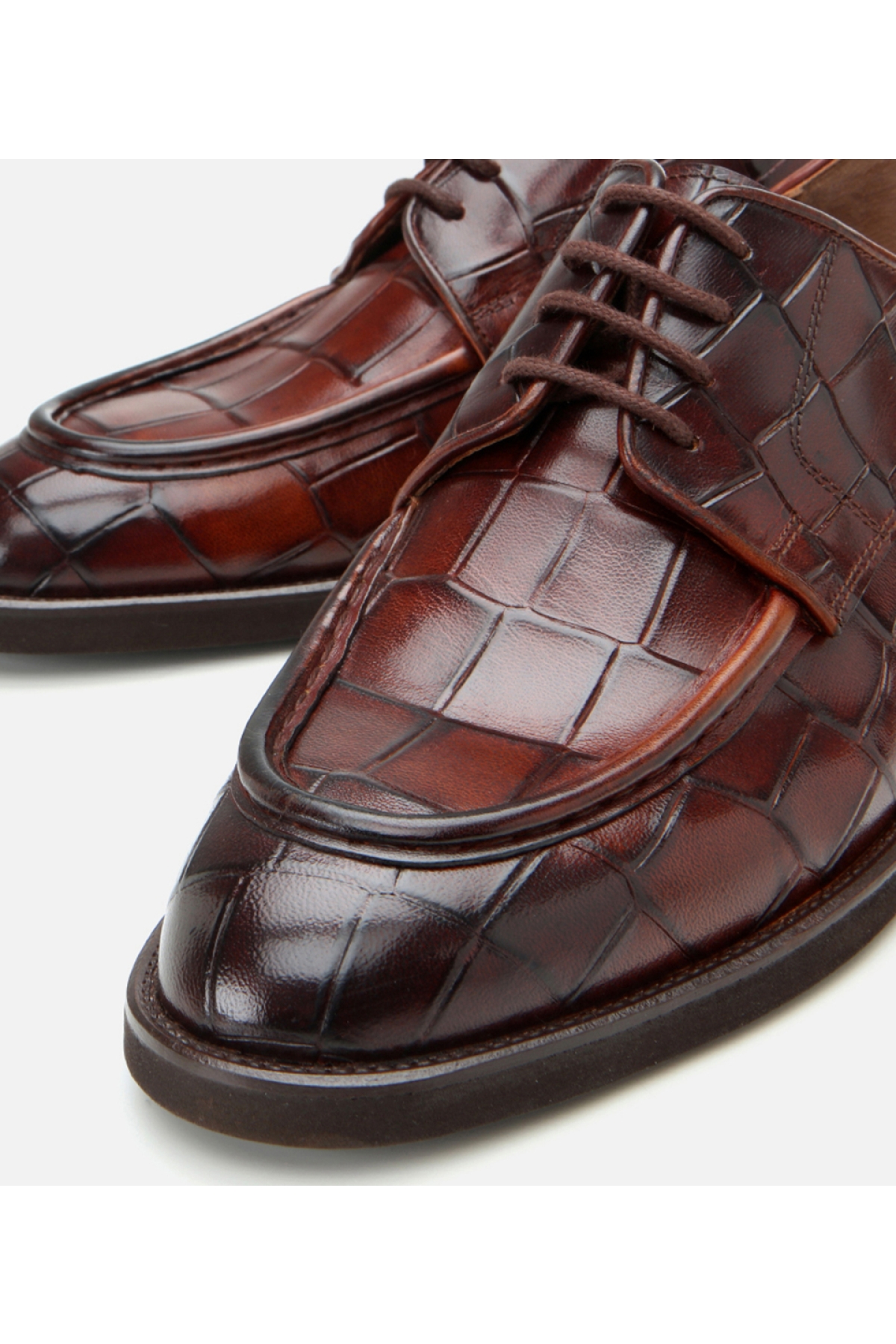 Erkek Deri Taba Hafif Tabanlı Şık Klasik Ayakkabı - Görsel 5