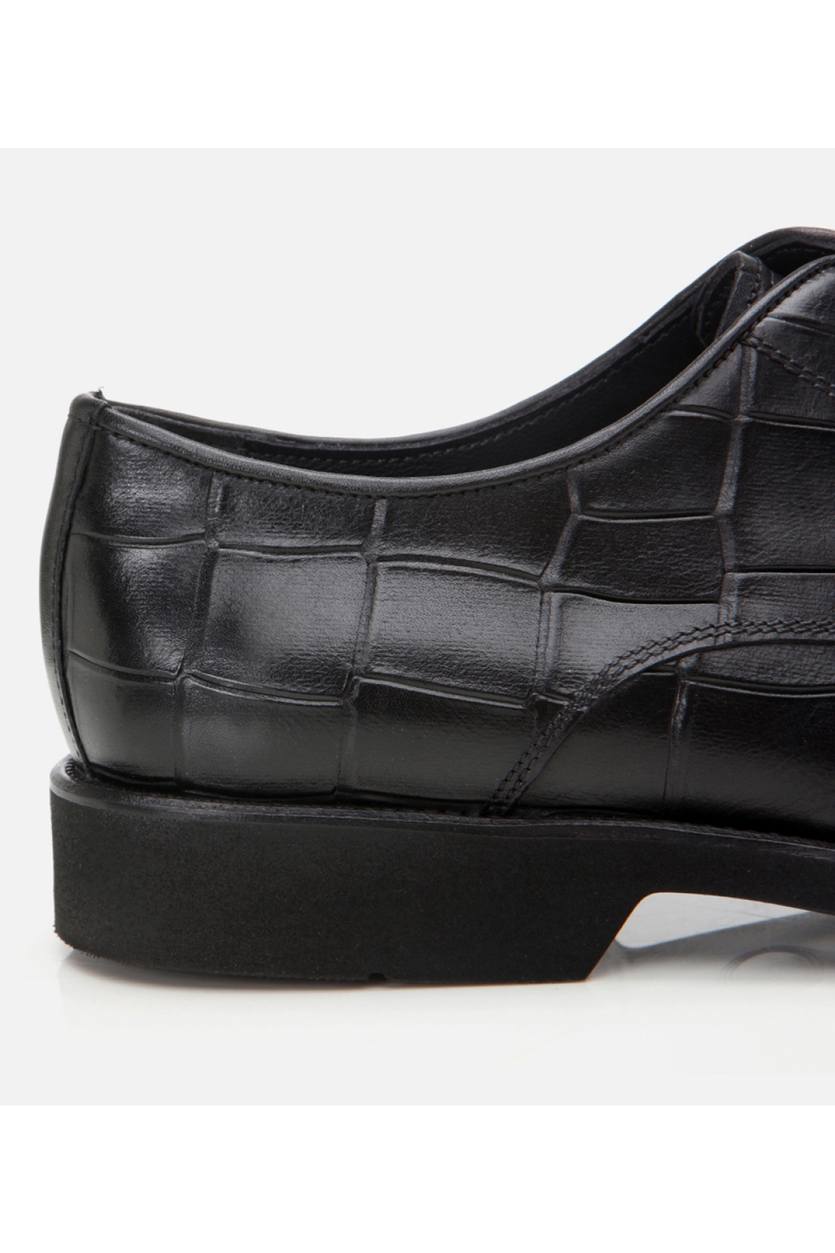 Erkek Deri Siyah Hafif Tabanlı Şık Klasik Ayakkabı - Görsel 3