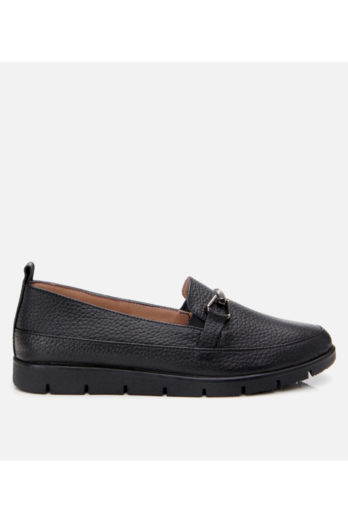 Kadın Deri Siyah Tokalı Loafer - Görsel 2