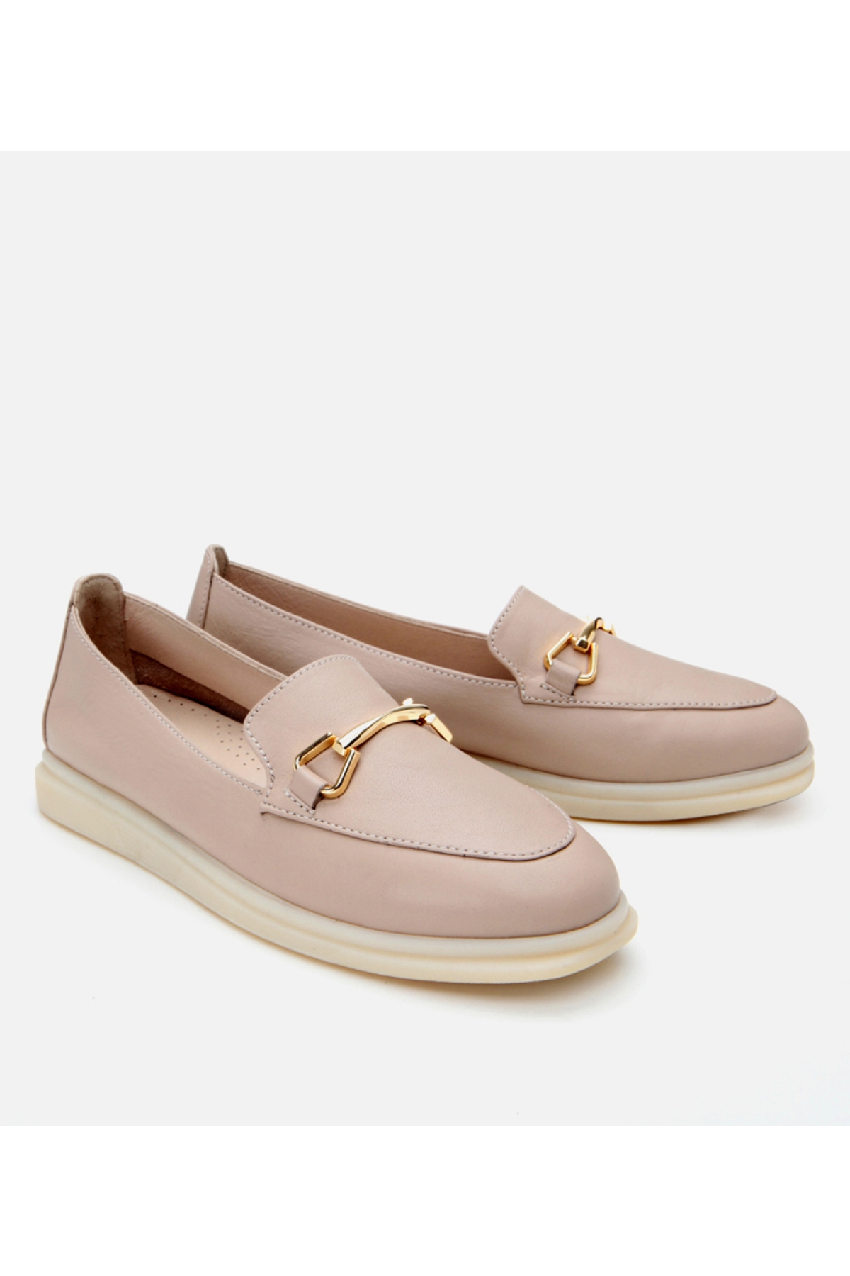 Kadın Deri Vizon Tokalı Günlük Loafer - Görsel 3