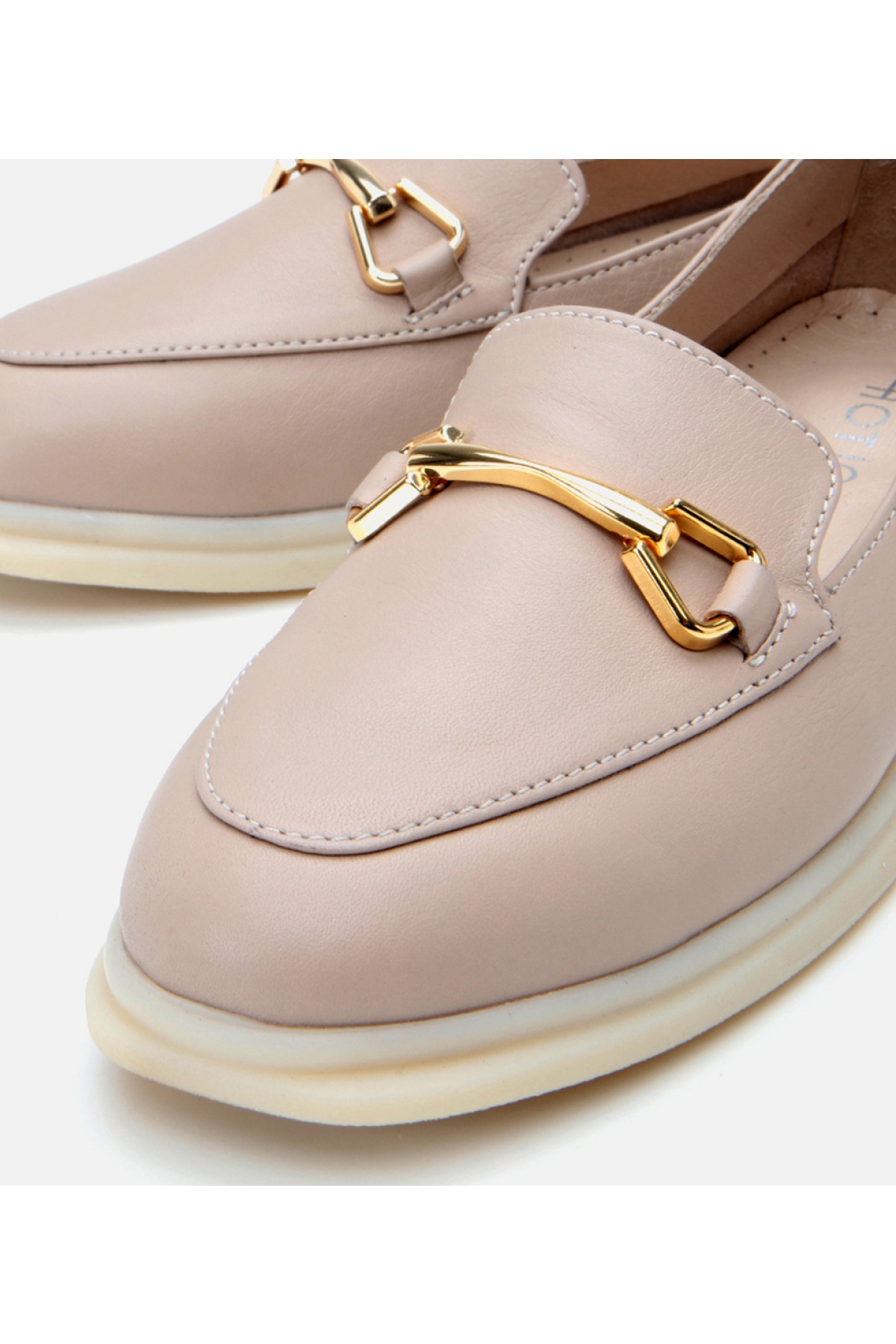 Kadın Deri Vizon Tokalı Günlük Loafer - Görsel 4