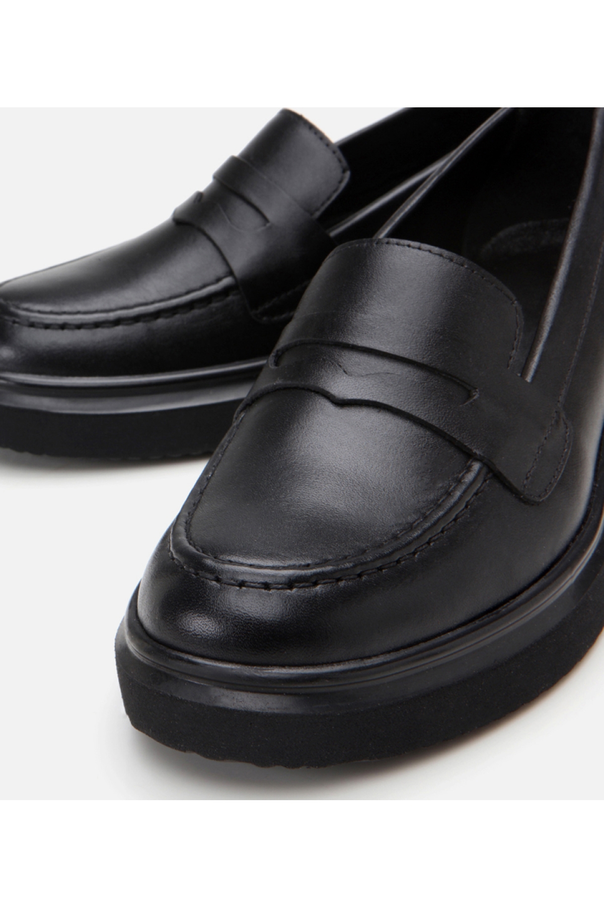 Kadın Deri Siyah Loafer - Görsel 5