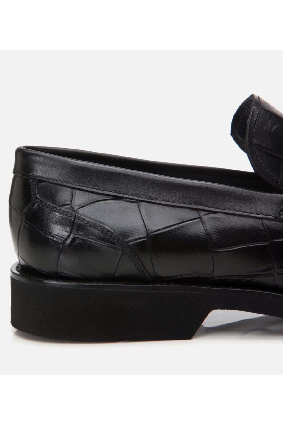 Erkek Deri Siyah Hafif Tabanlı Klasik Loafer - Görsel 4