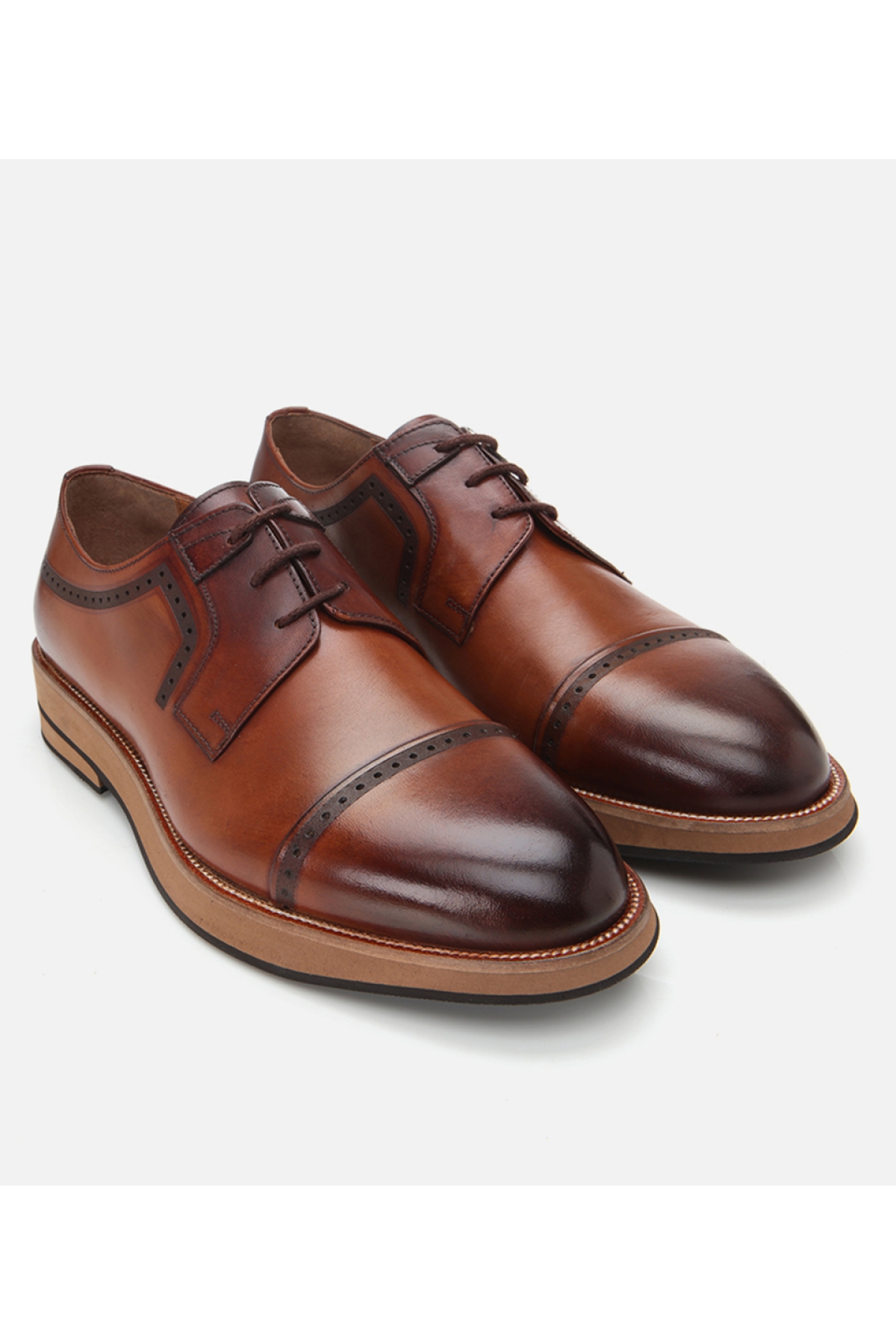 Erkek Deri Taba Hafif Tabanlı Klasik Ayakkabı - Görsel 3