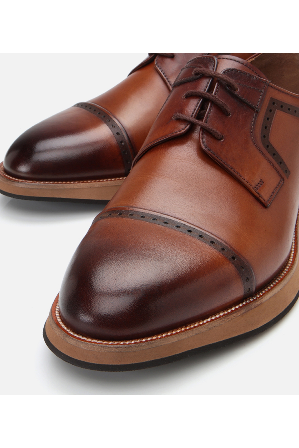Erkek Deri Taba Hafif Tabanlı Klasik Ayakkabı - Görsel 4