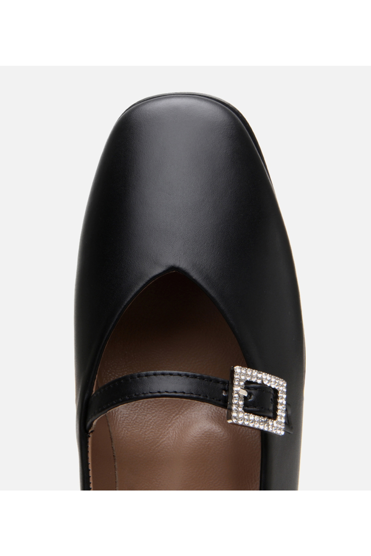 Kadın Deri Siyah Tokalı Babet - Görsel 5
