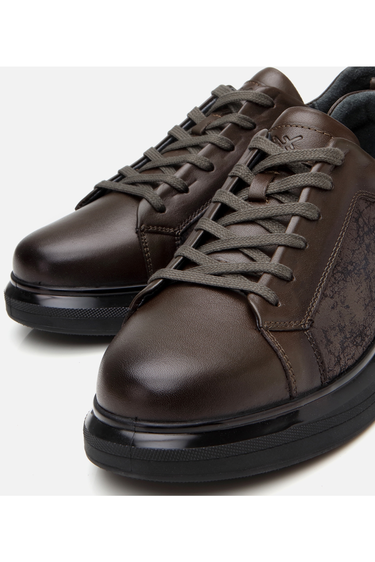 Erkek Deri Haki Spor Ayakkabı - Görsel 4