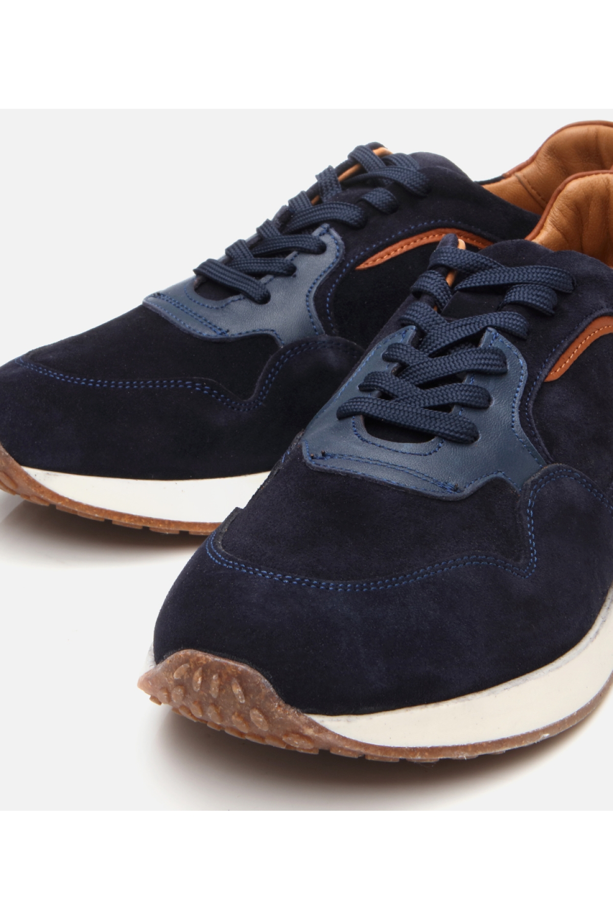Erkek Süet Deri Lacivert Spor Ayakkabı - Görsel 4