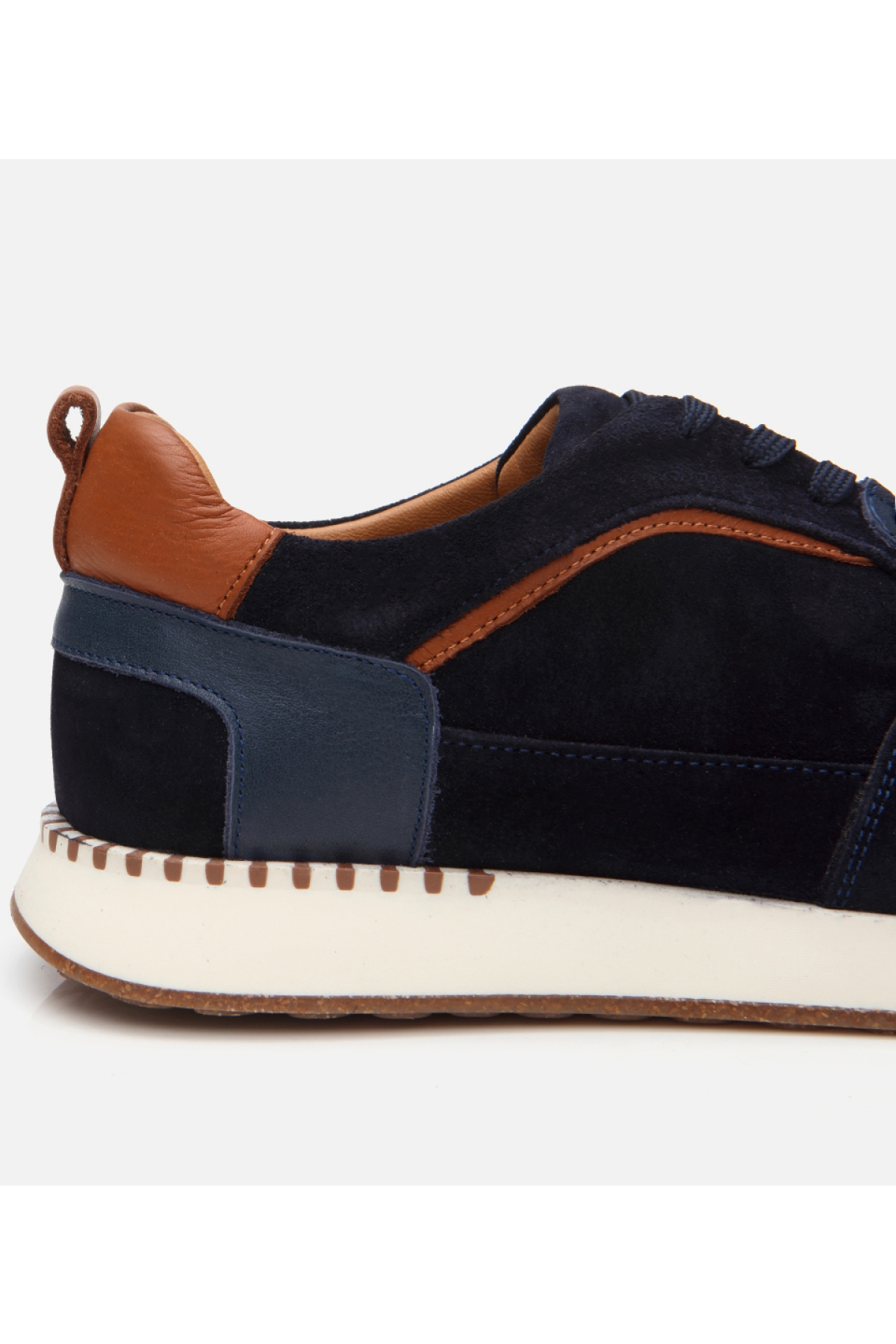 Erkek Süet Deri Lacivert Spor Ayakkabı - Görsel 5