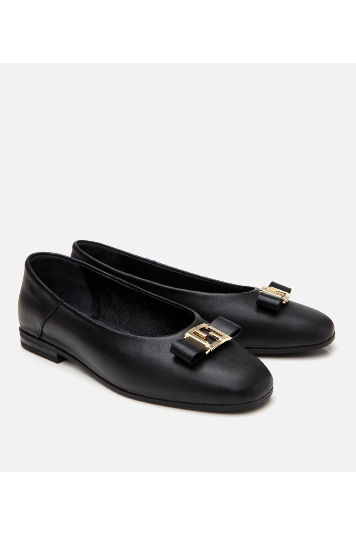 Kadın Deri Siyah Tokalı Babet - Görsel 3