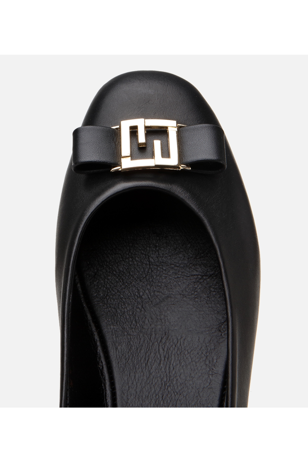 Kadın Deri Siyah Tokalı Babet - Görsel 5