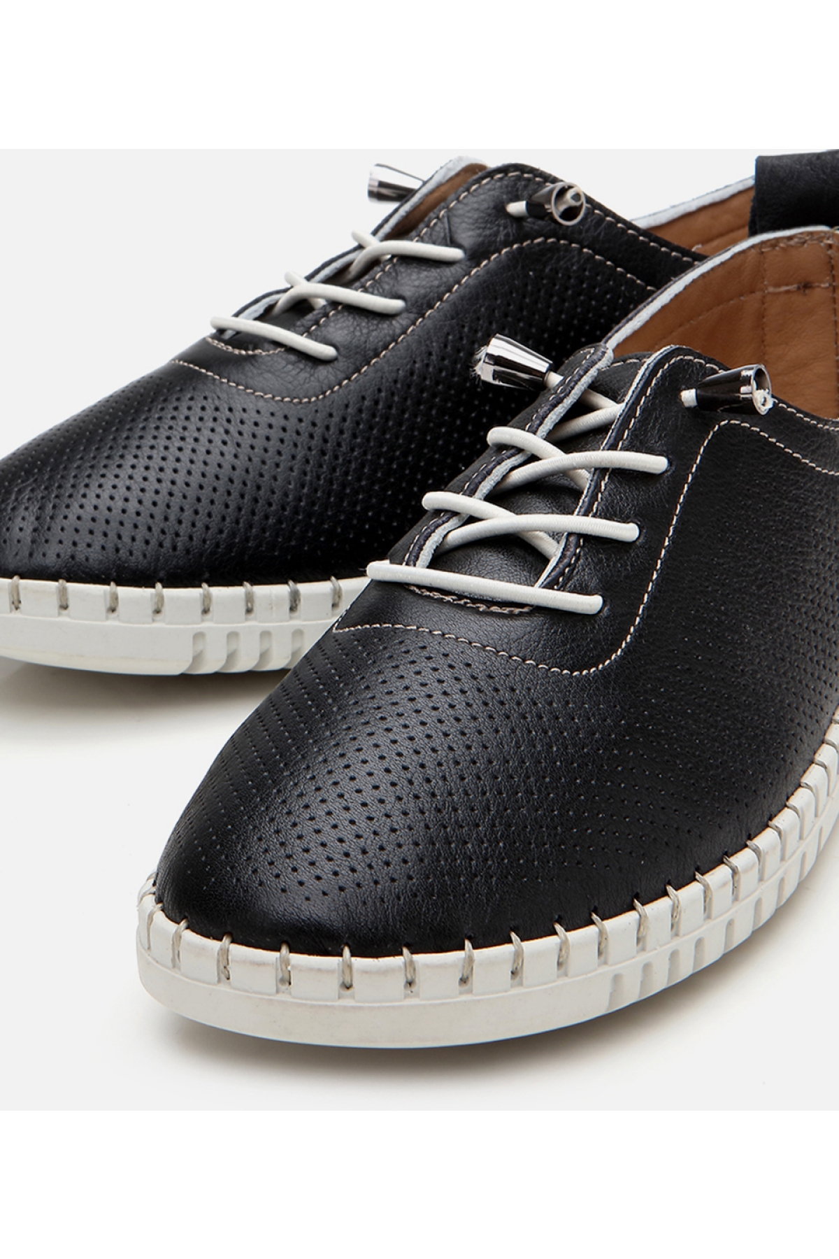 Kadın Deri Siyah Comfort Ayakkabı - Görsel 5