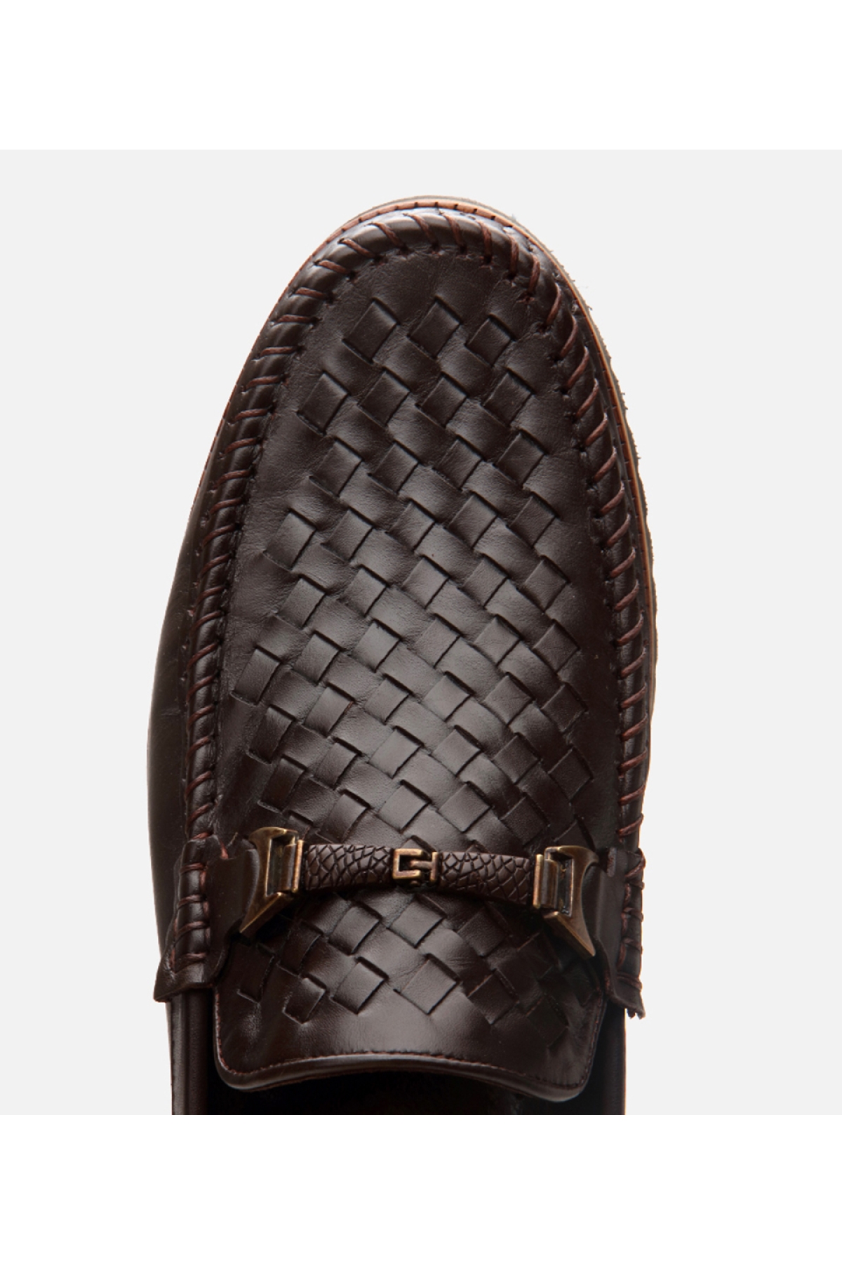 Erkek Deri Kahverengi Hafif Tabanlı Toka Detaylı Loafer - Görsel 3