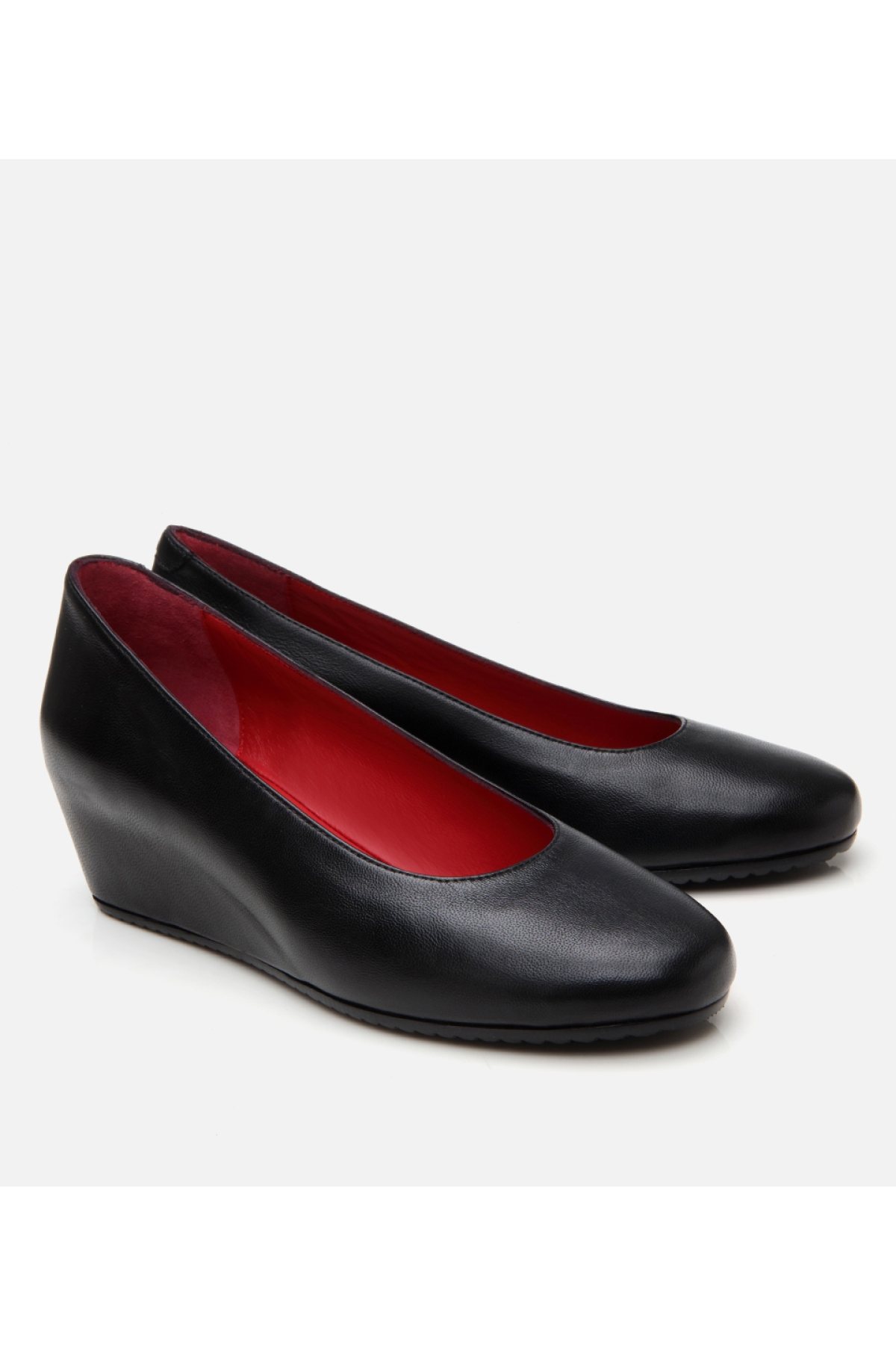 Kadın Deri Siyah Dolgu Topuklu Ayakkabı - Görsel 3