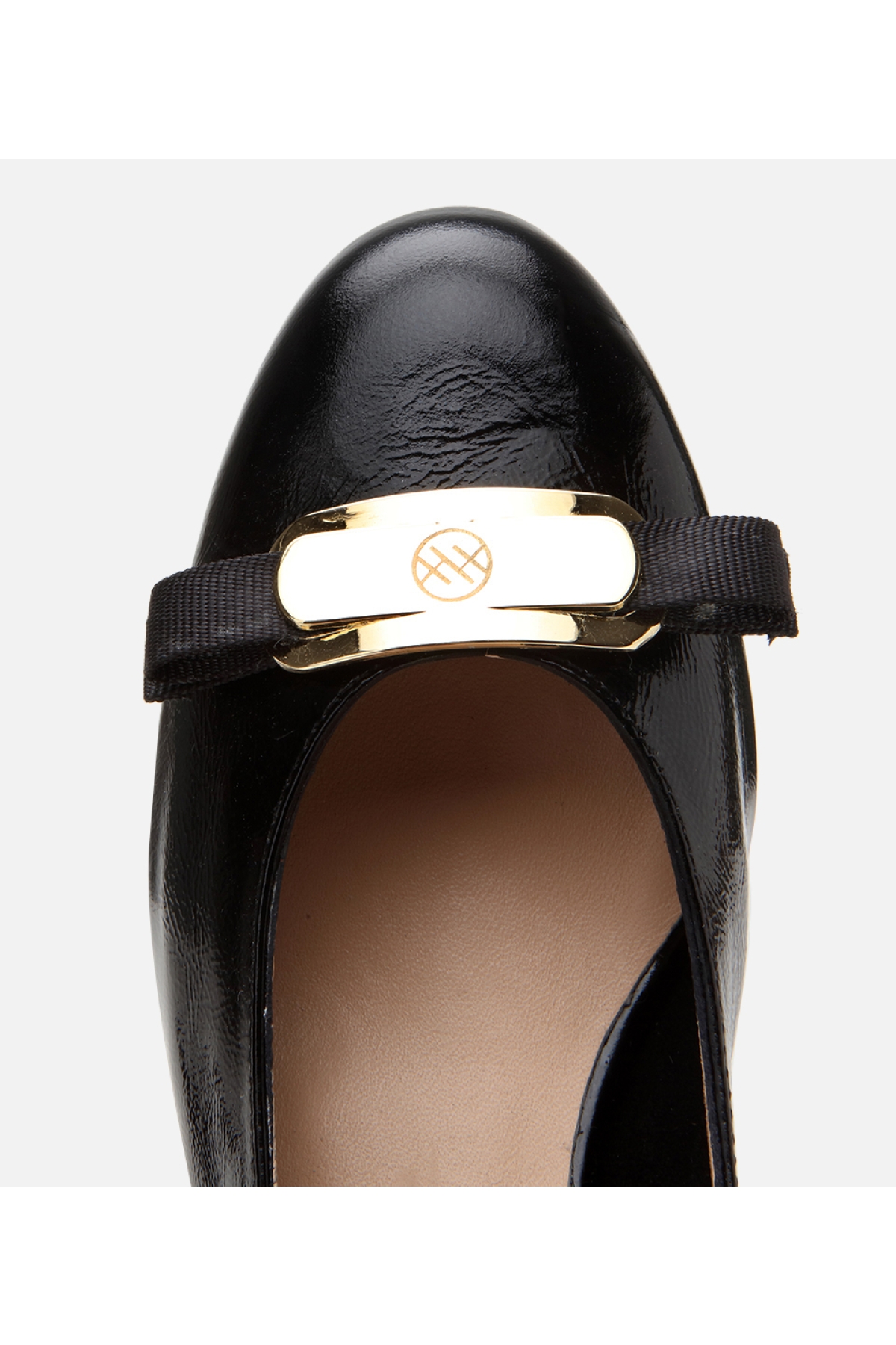Kadın Rugan Deri Siyah Kalın Topuklu Ayakkabı - Görsel 5