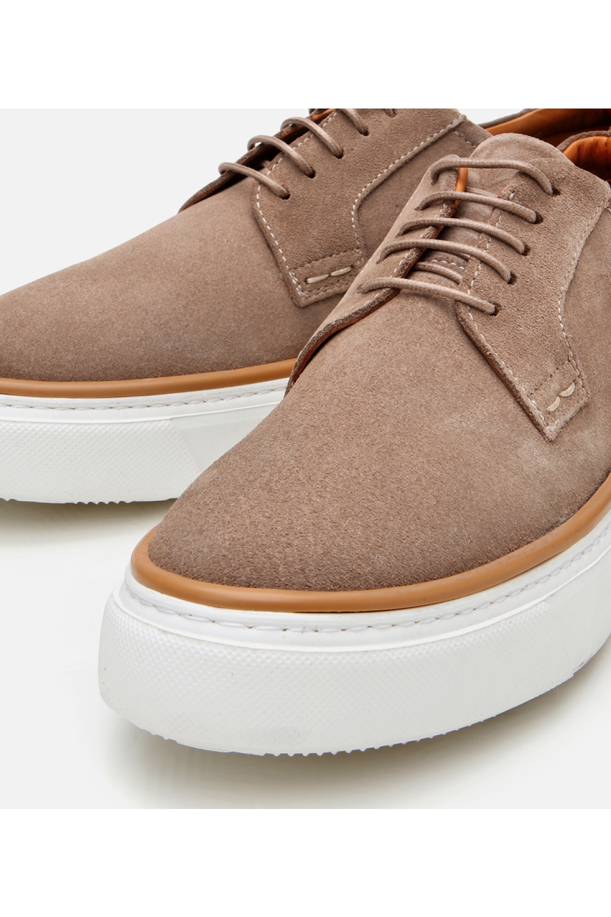 Erkek Süet Deri Bej Hafif Tabanlı Günlük Ayakkabı - Görsel 4