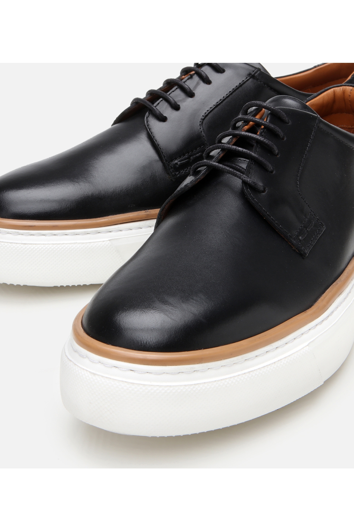 Erkek Deri Siyah Hafif Tabanlı Günlük Ayakkabı - Görsel 4