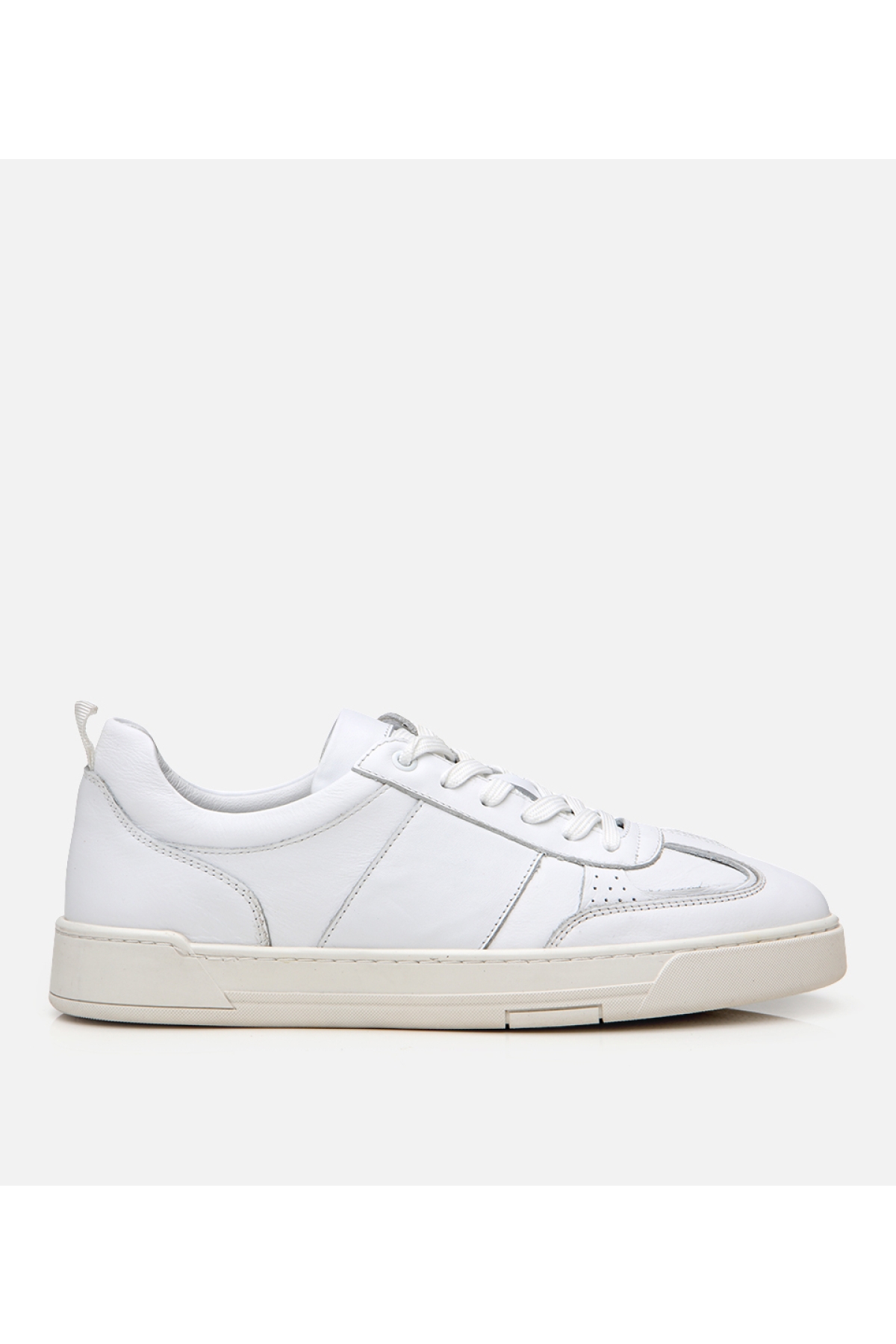 Erkek Deri Beyaz Spor Ayakkabı - Görsel 2