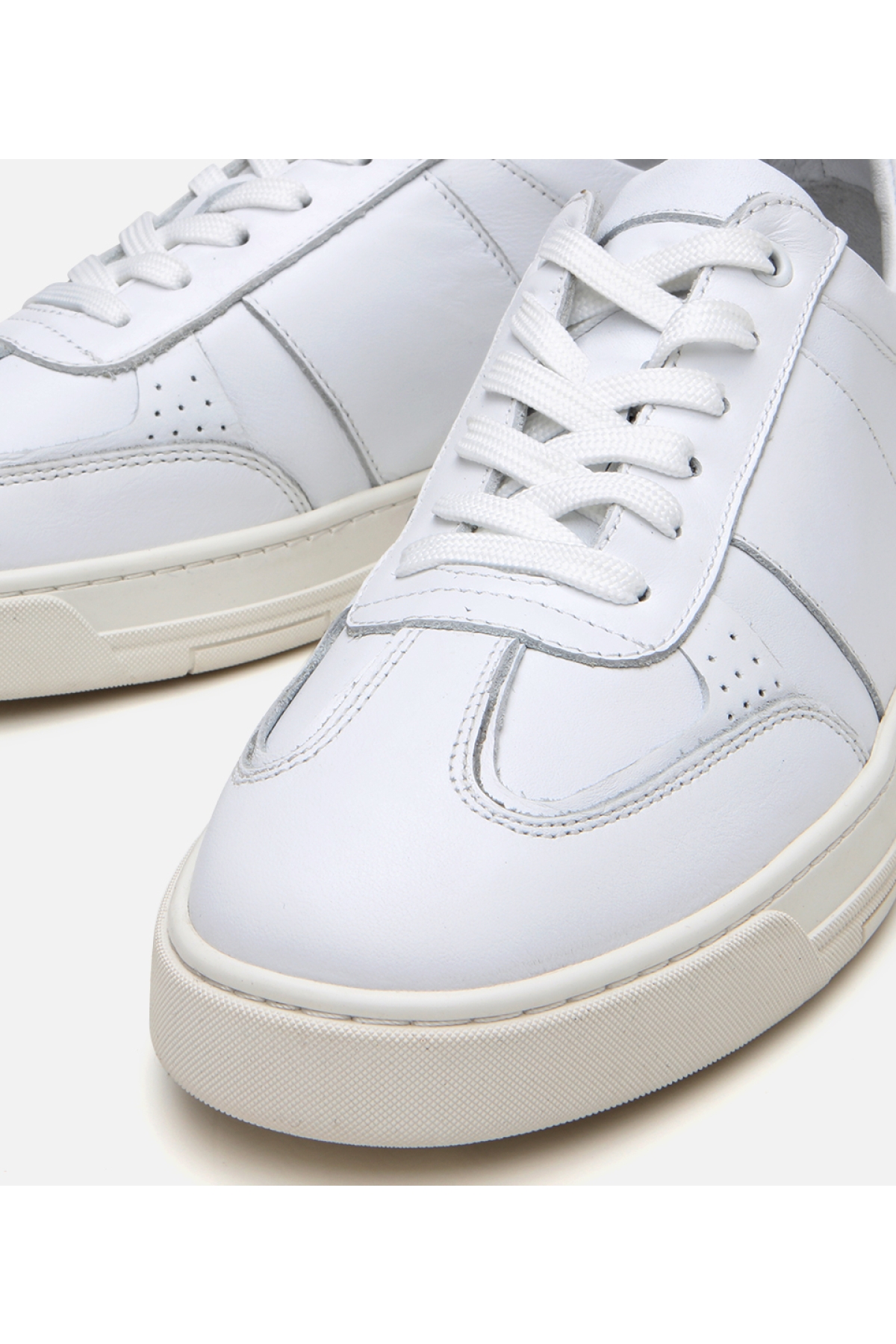 Erkek Deri Beyaz Spor Ayakkabı - Görsel 4