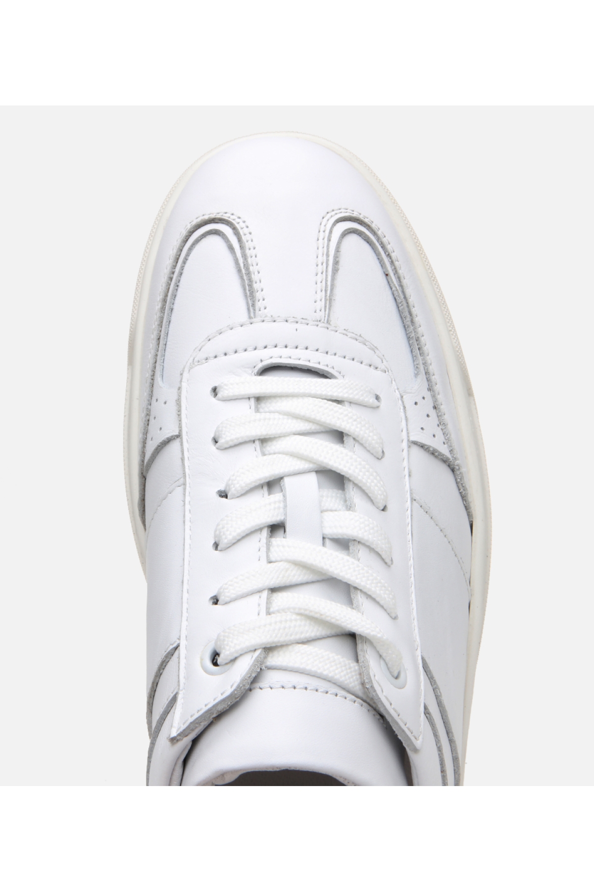 Erkek Deri Beyaz Spor Ayakkabı - Görsel 5