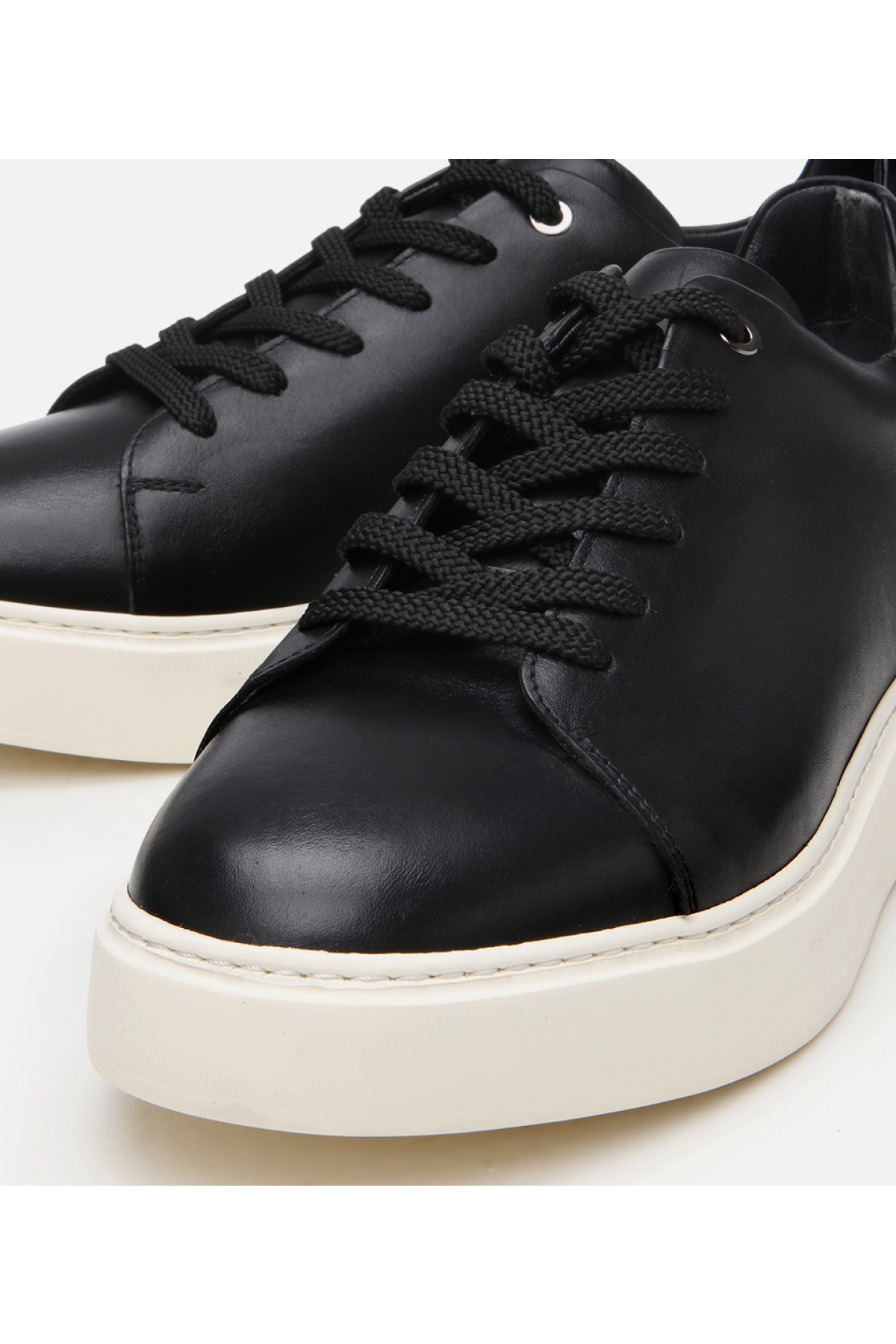 Erkek Deri Siyah Toka Detaylı Spor Ayakkabı - Görsel 4
