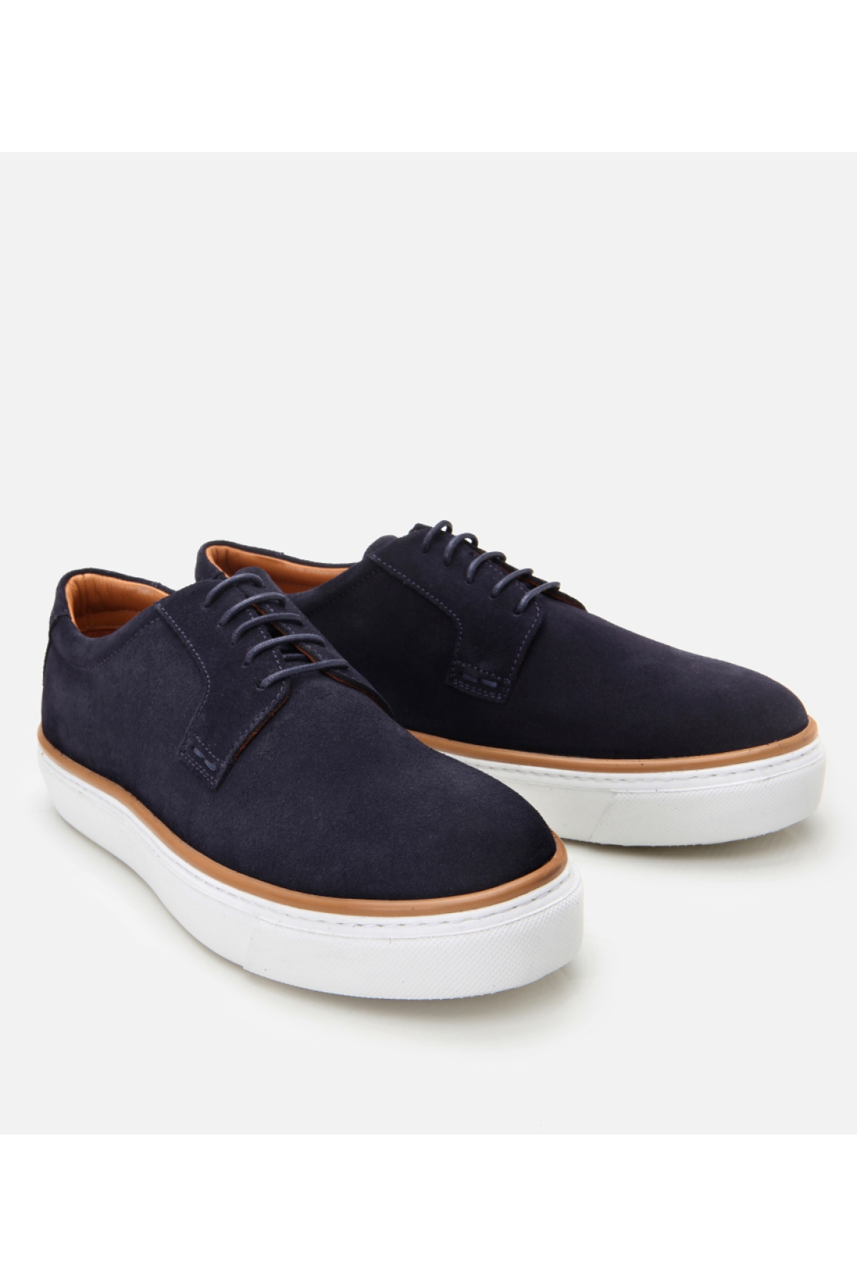 Erkek Süet Deri Lacivert Hafif Tabanlı Günlük Ayakkabı - Görsel 3