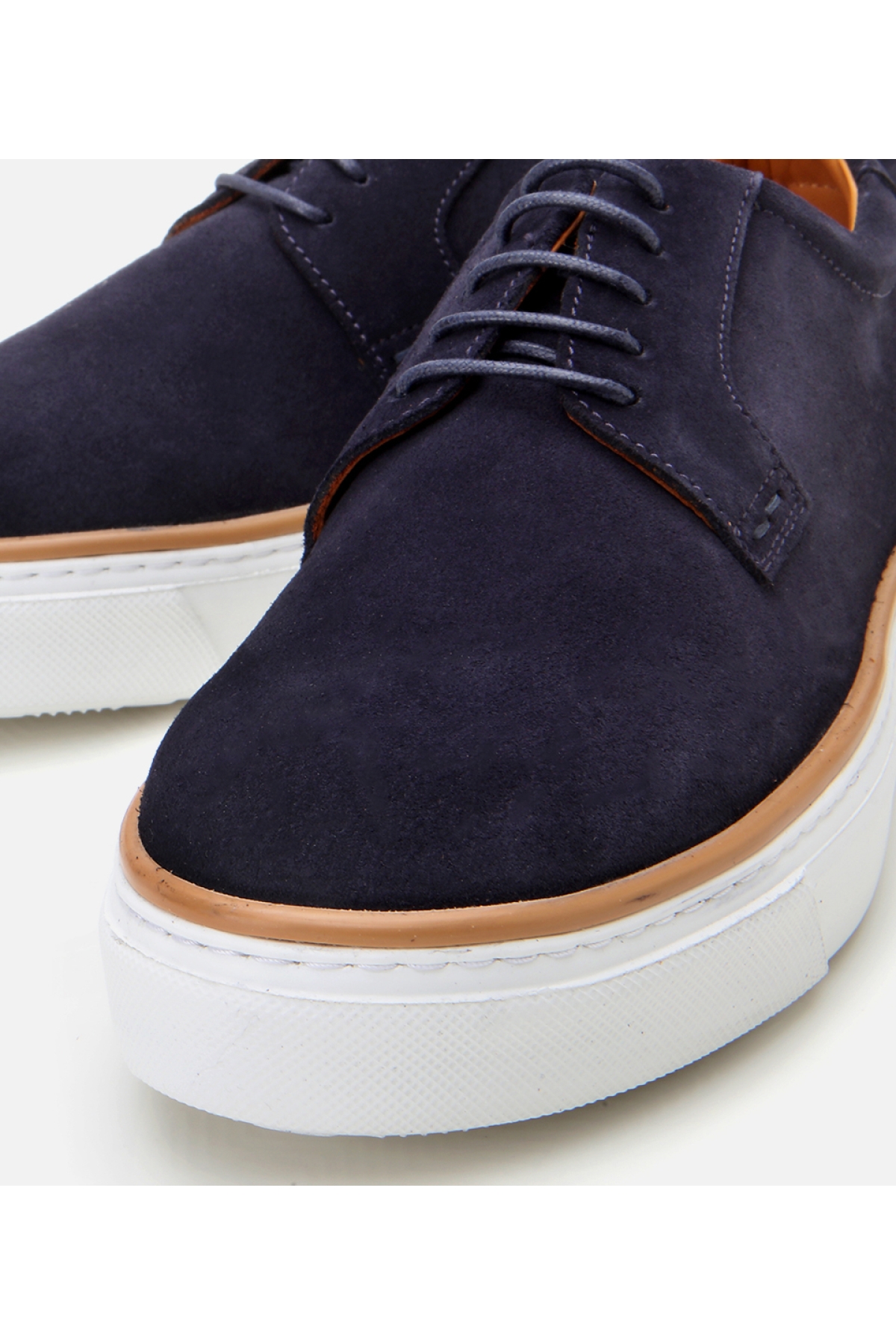 Erkek Süet Deri Lacivert Hafif Tabanlı Günlük Ayakkabı - Görsel 4