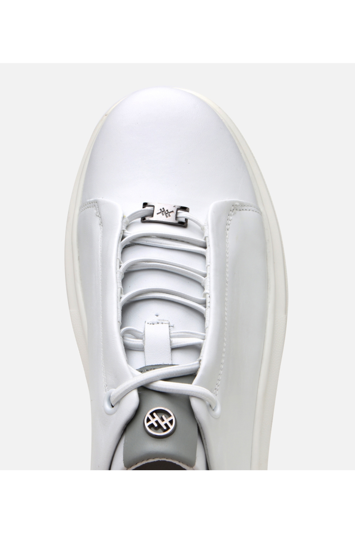 Erkek Deri Beyaz Yüksek Tabanlı Spor Ayakkabı - Görsel 5