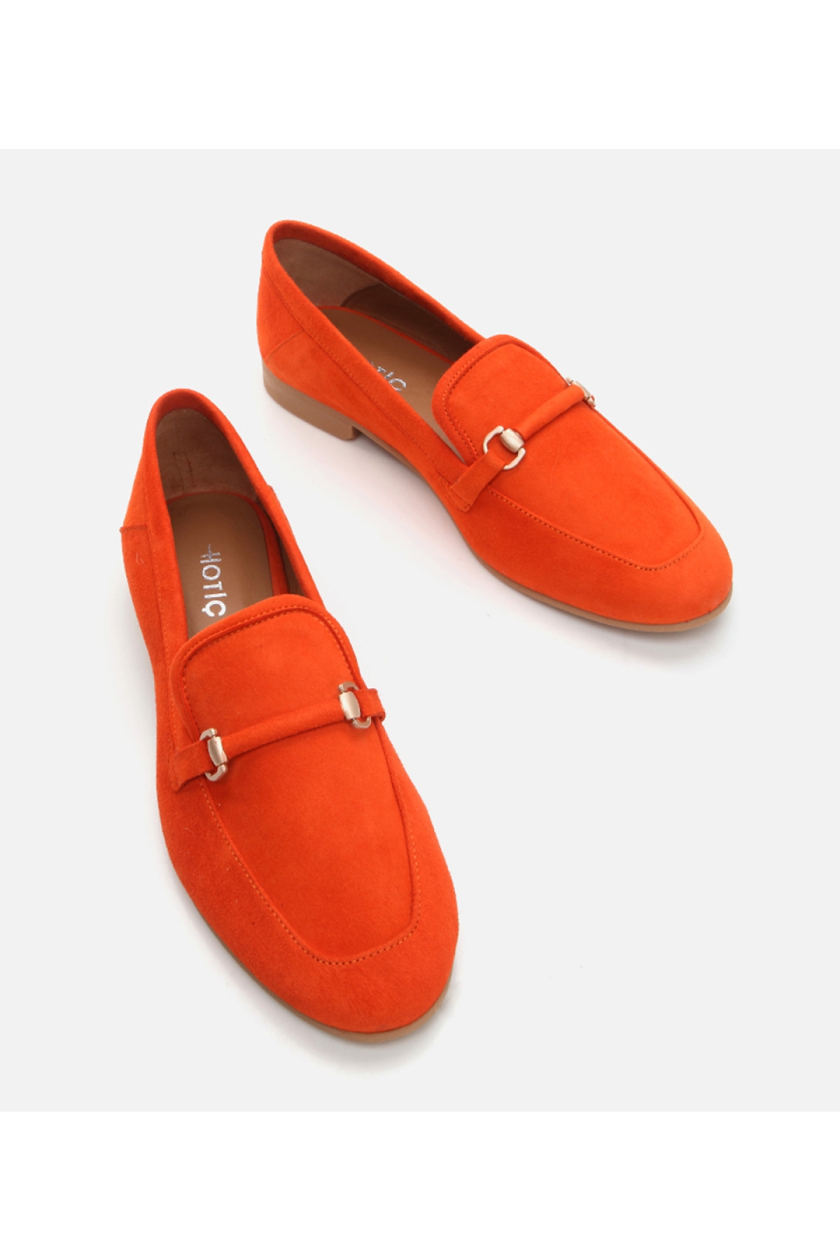 Kadın Deri Turuncu Loafer - Görsel 4