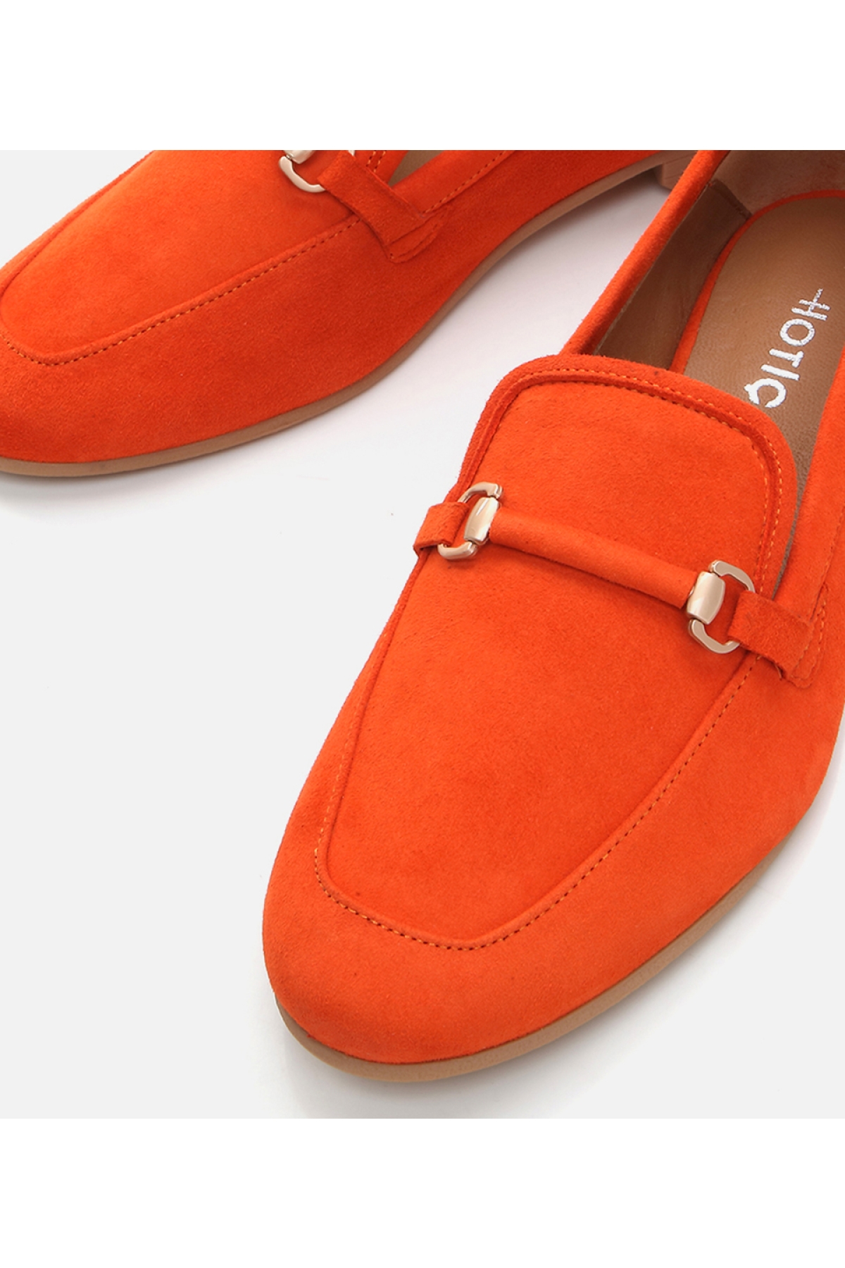 Kadın Deri Turuncu Loafer - Görsel 5