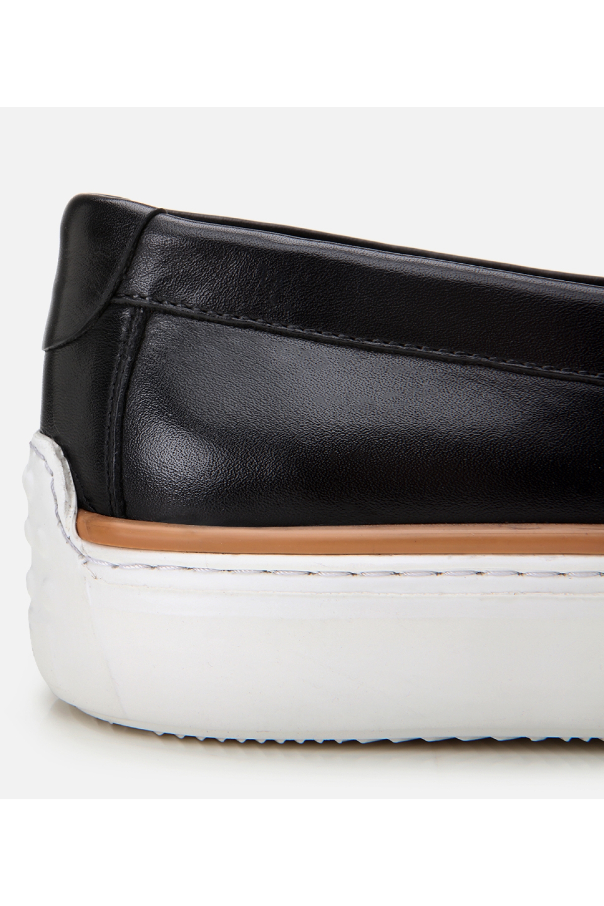 Erkek Deri Siyah Ultra Hafif Tabanlı Şık Günlük Loafer - Görsel 5