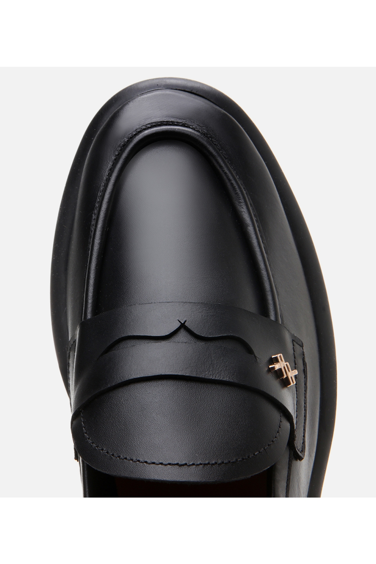 Kadın Deri Siyah Esnek Tabanlı Klasik Loafer - Görsel 5