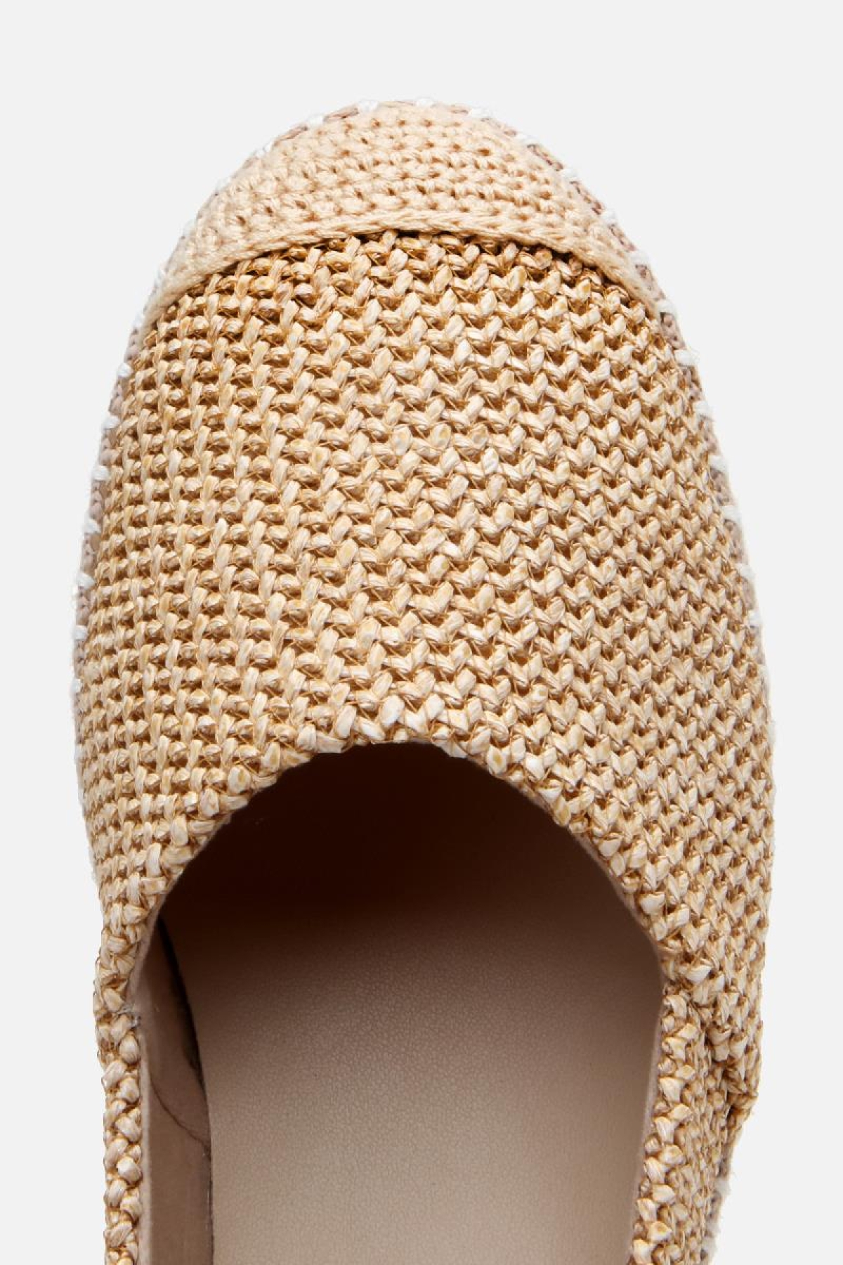 Kadın Bej Çizgili Hasır Detaylı Espadril - Görsel 5