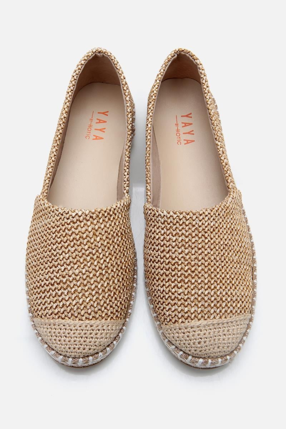 Kadın Bej Çizgili Hasır Detaylı Espadril - Görsel 6