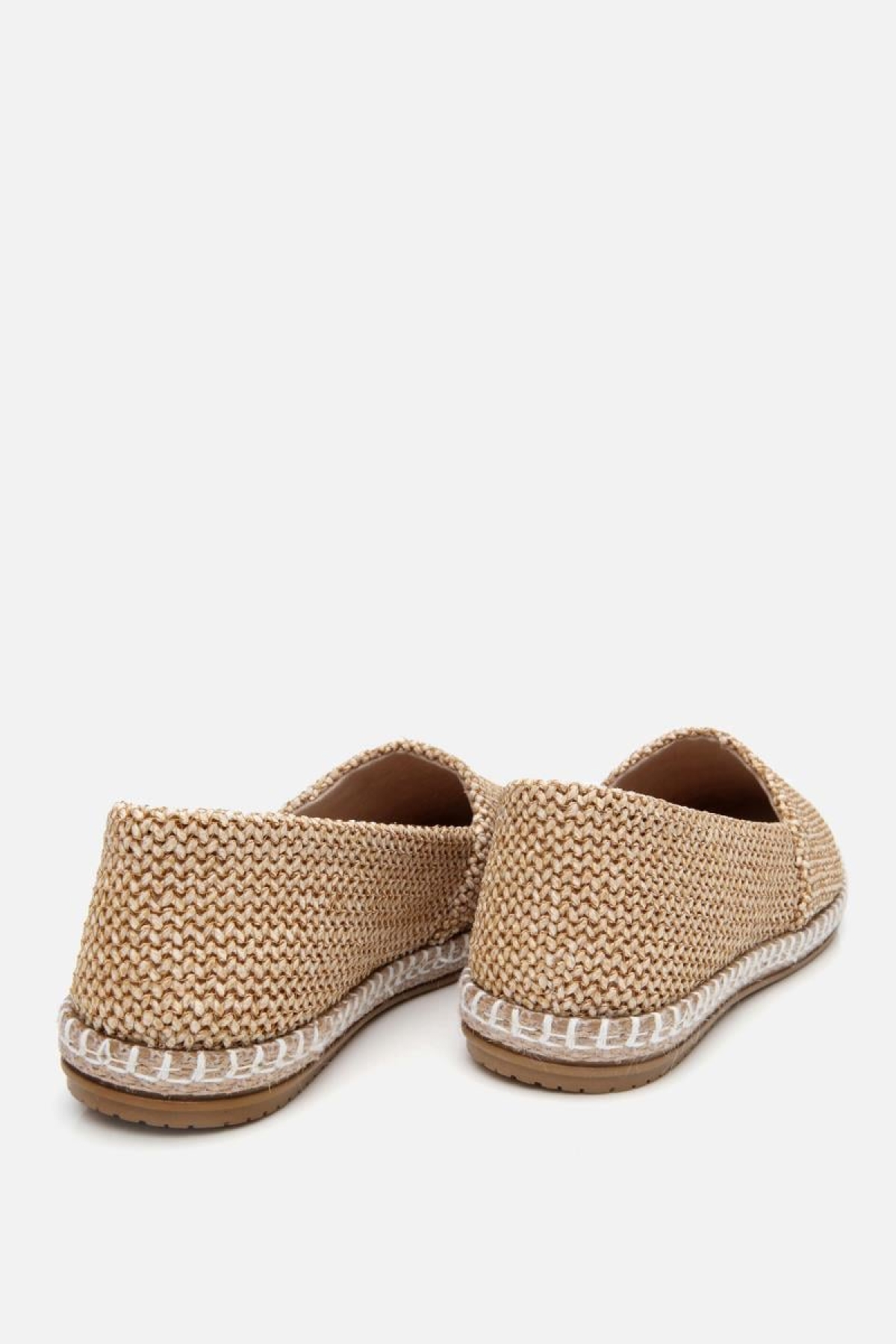Kadın Bej Çizgili Hasır Detaylı Espadril - Görsel 7