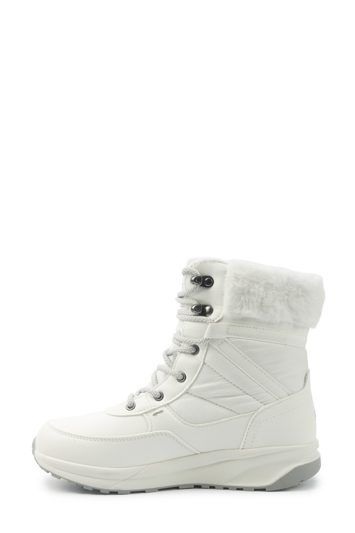 AFTER 5PR Beyaz Kadın Kürklü Bot - Görsel 4