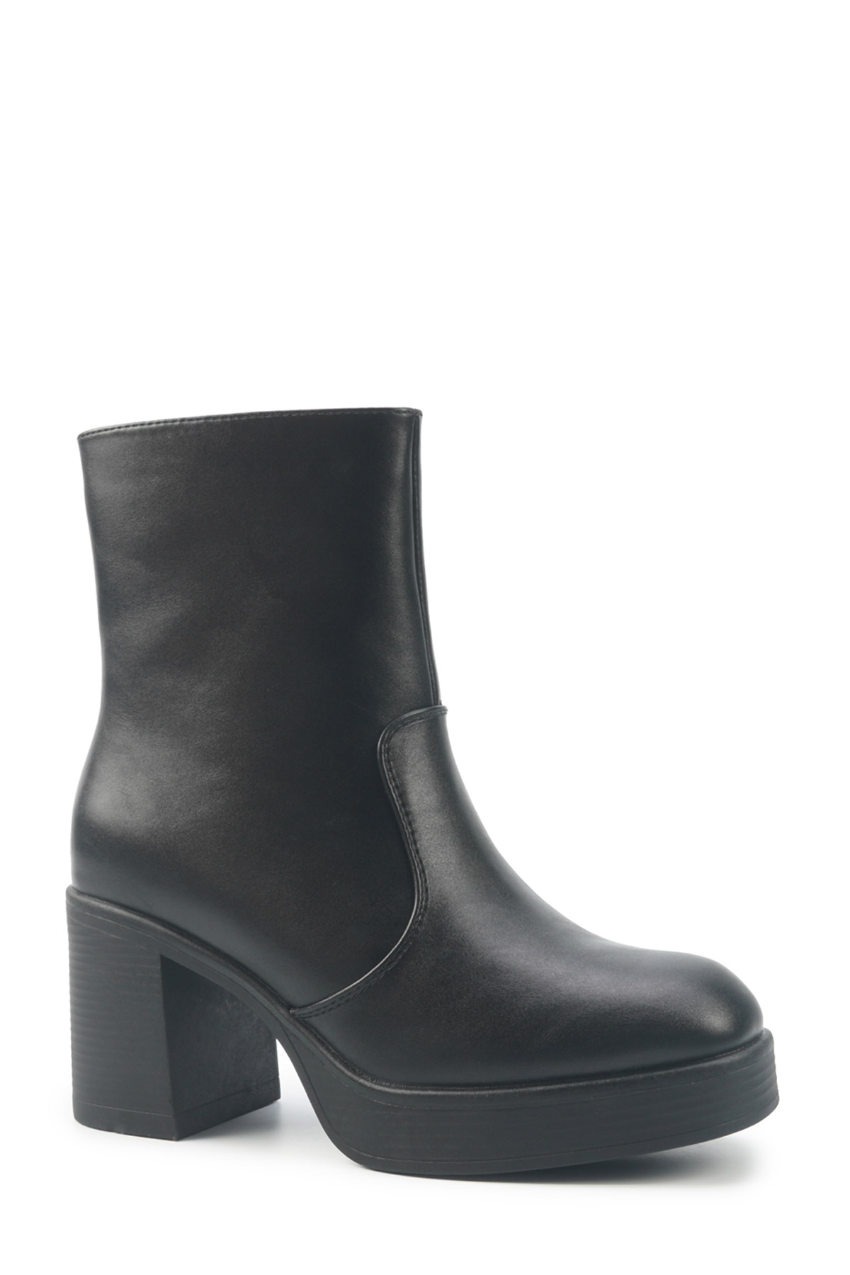 INT1225K143-KRK 5PR Siyah Kadın Topuklu Bot - Görsel 3