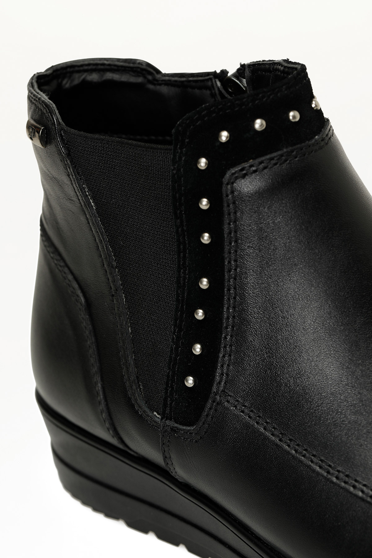 Polaris 5 Nokta 105655.Z5PR Siyah Kadın Dolgu Topuk Bot - Görsel 8