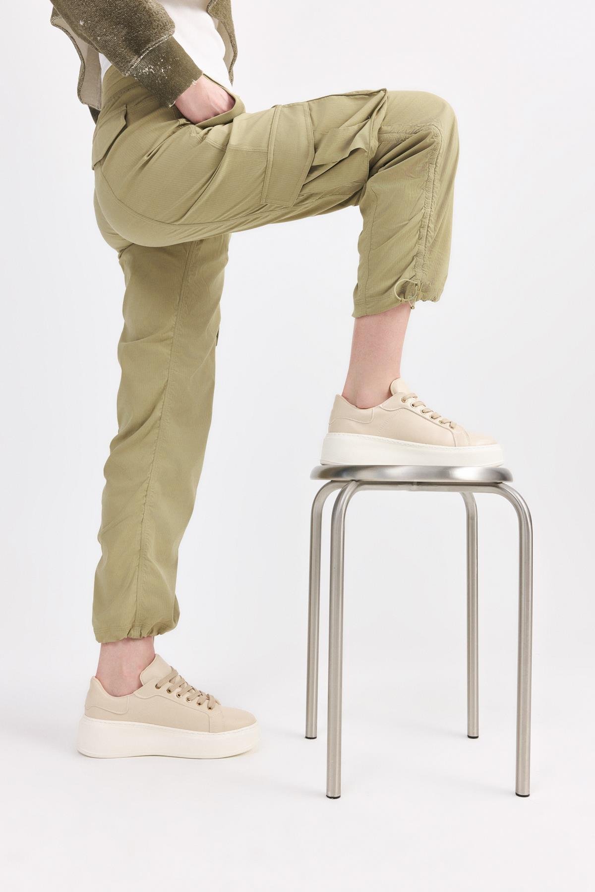 Bej Kadın Günlük Ayakkabı - Görsel 3